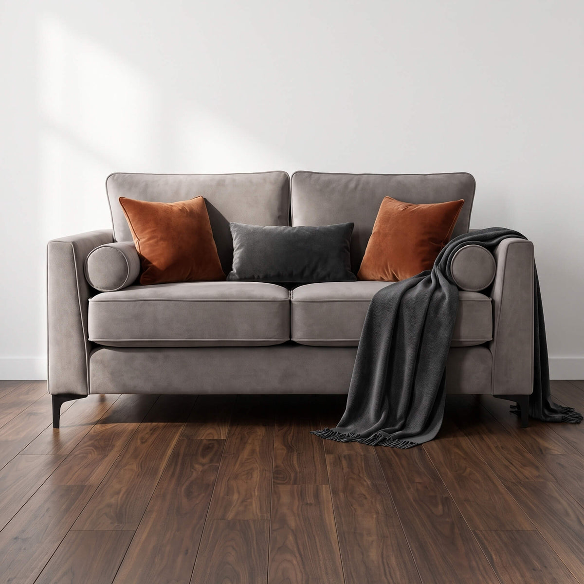 Adam Grey 2 Seater Sofa