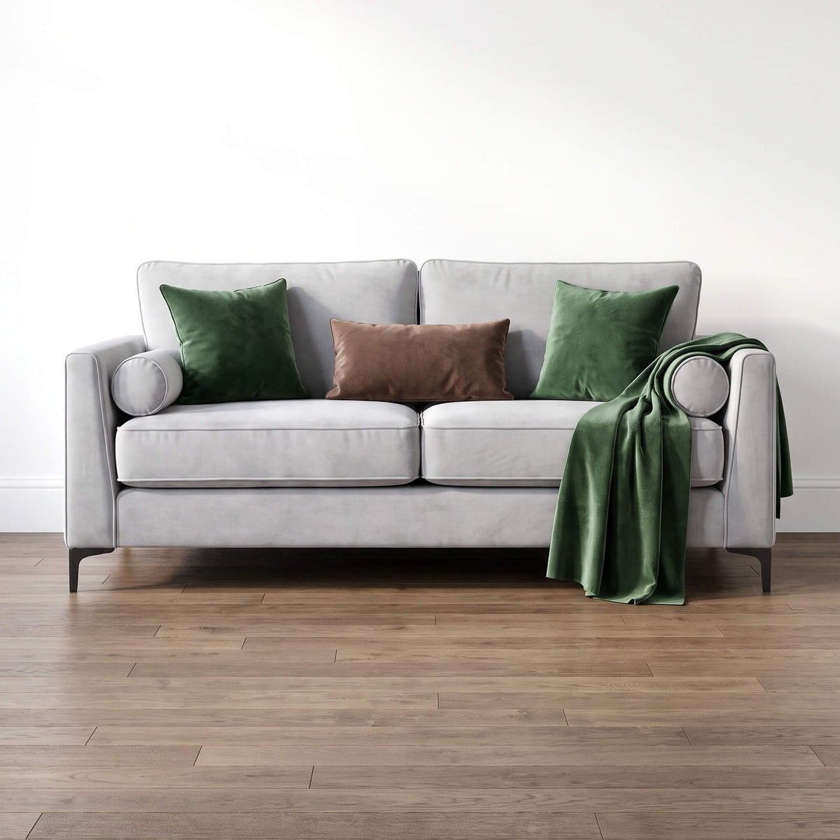 Adam Grey 3 Seater Sofa