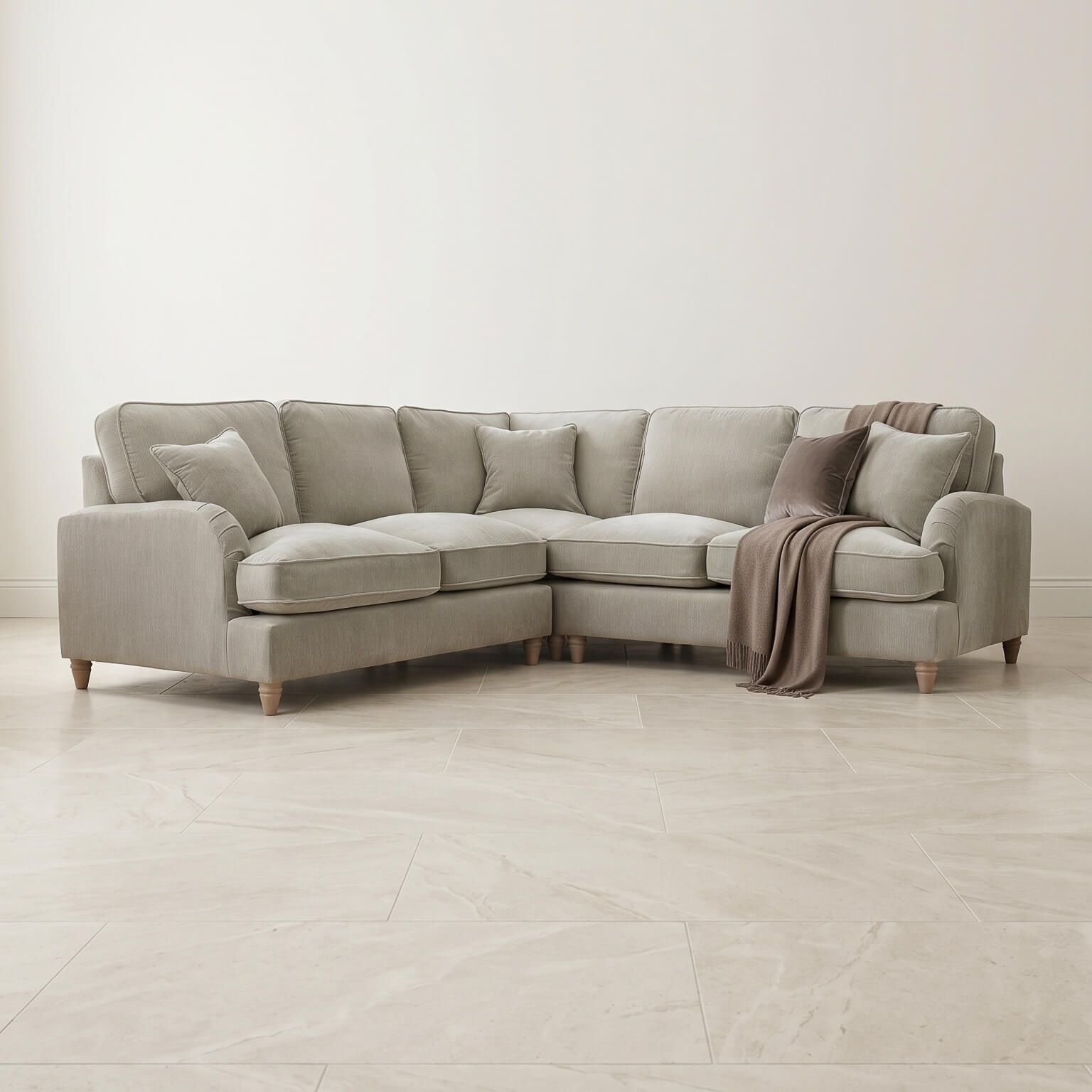 Anika Beige Double Corner Sofa
