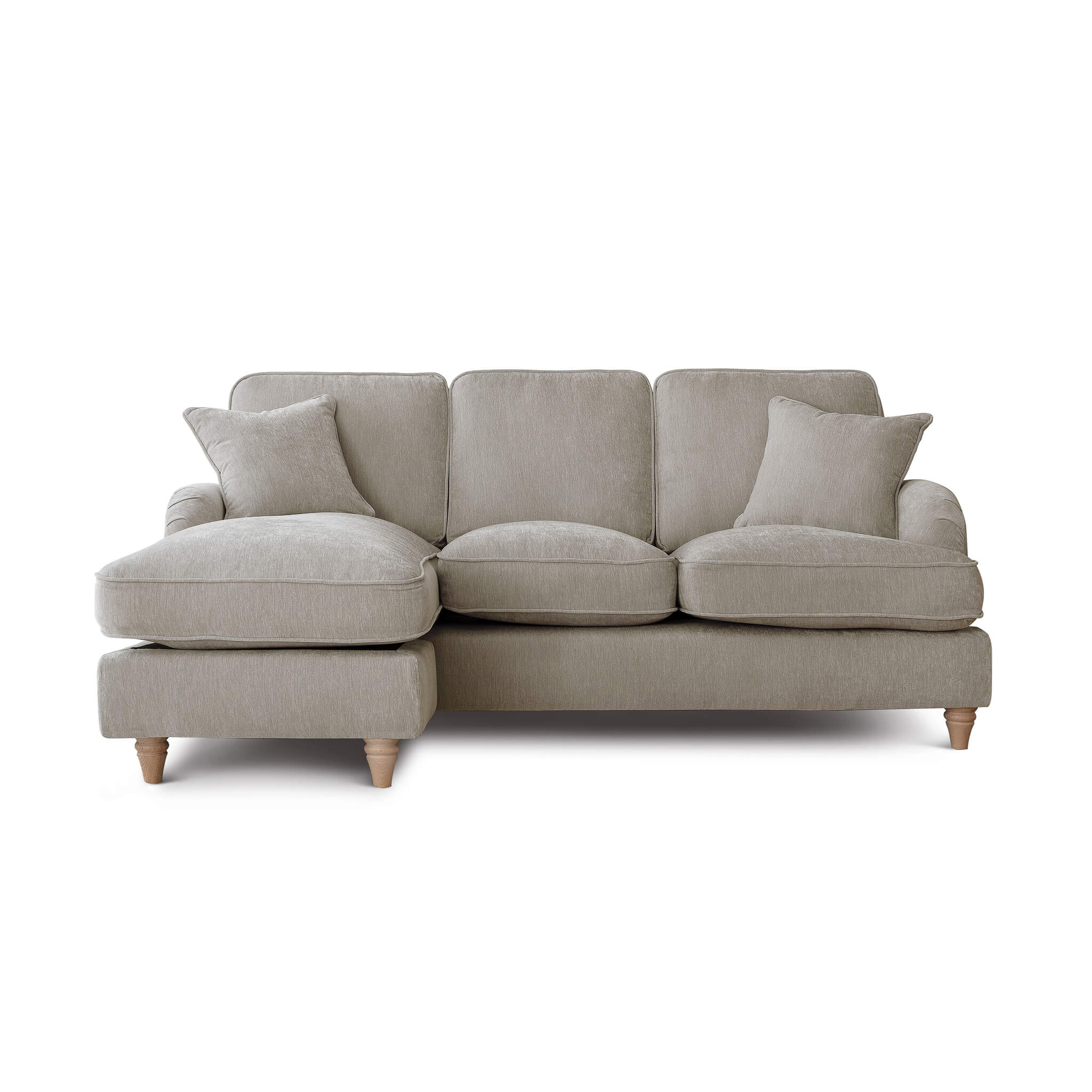 Anika Beige Left Chaise Corner Sofa