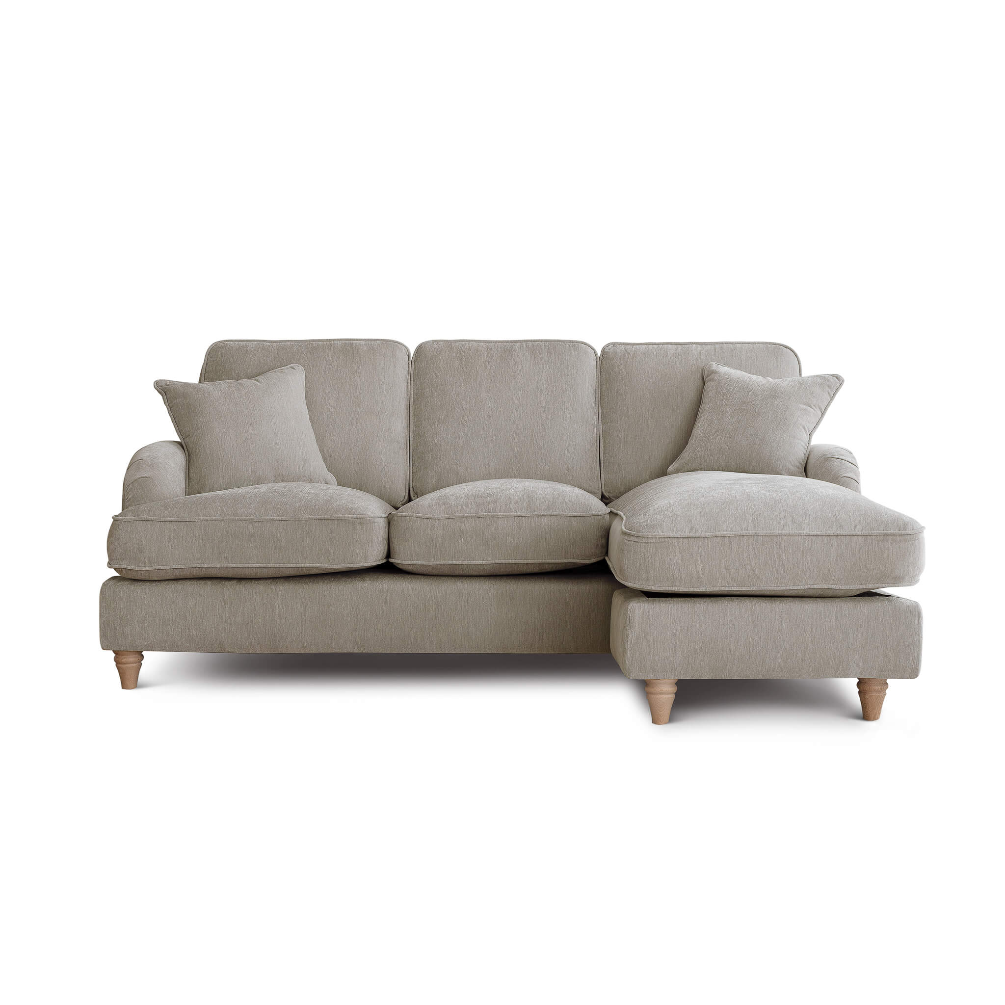 Anika Beige Right Chaise Corner Sofa