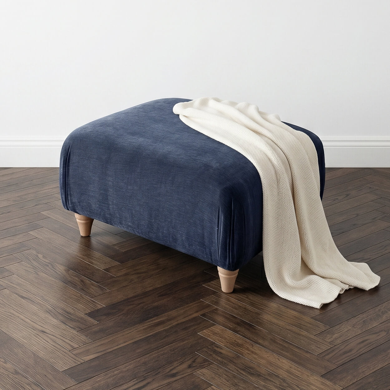 Anika Blue Footstool