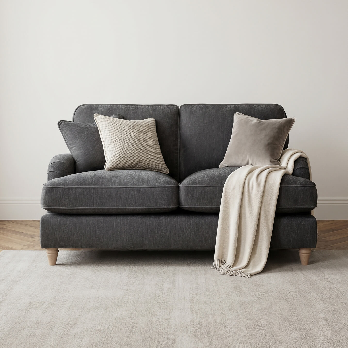 Anika Grey 2 Seater Sofa