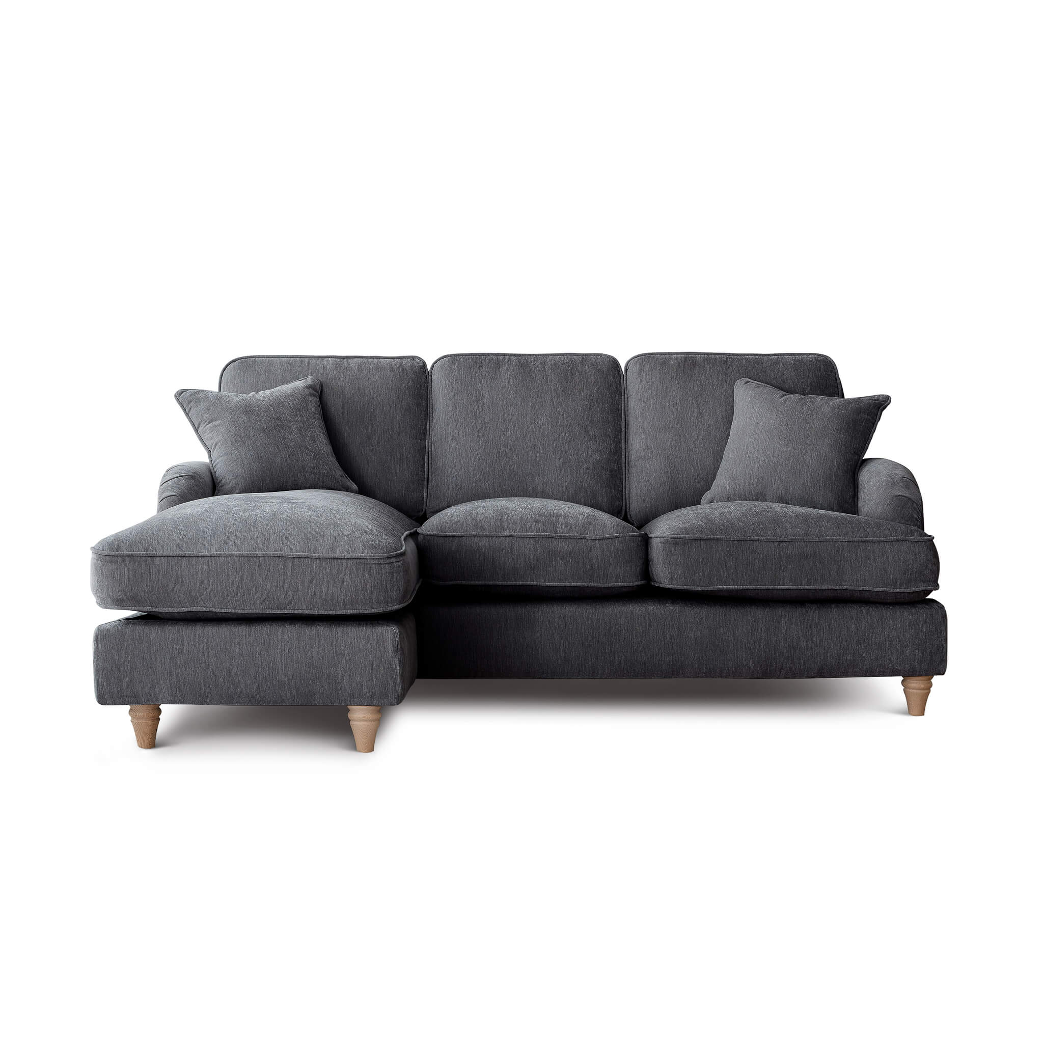 Anika Grey Left Chaise Corner Sofa