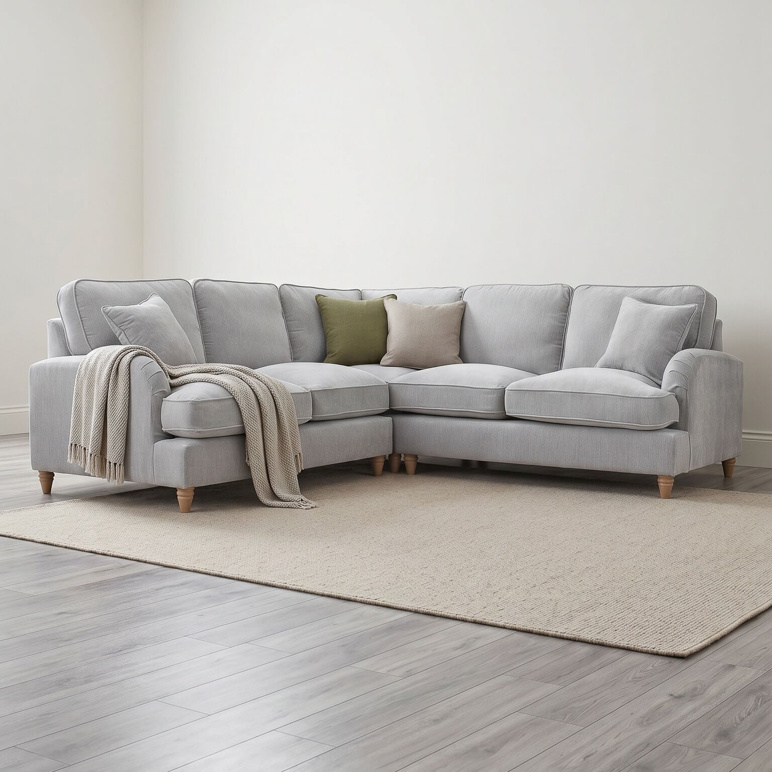 Anika Grey Double Corner Sofa