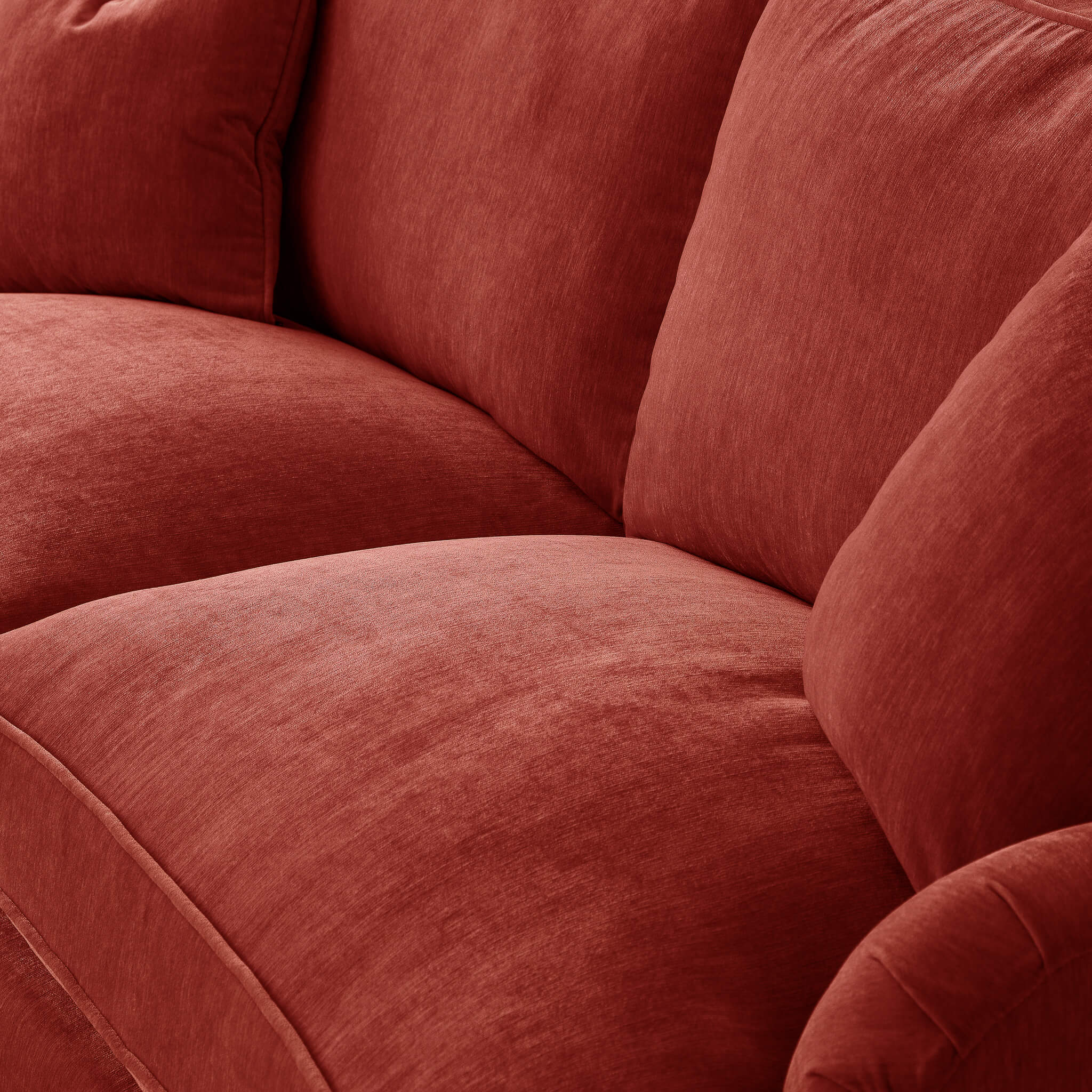 Anika Red Right Chaise Corner Sofa
