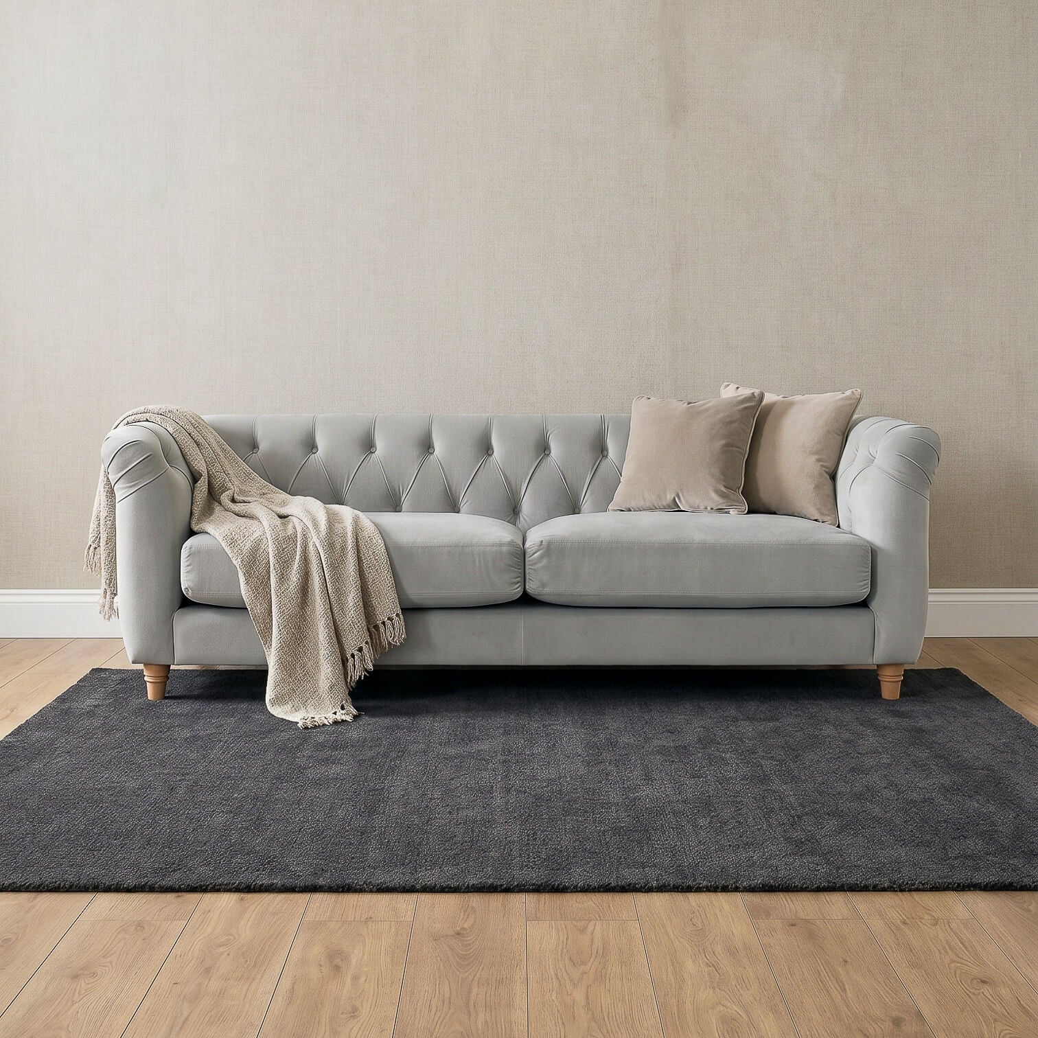 Ashby Grey Chesterfield 3 Seater Sofa