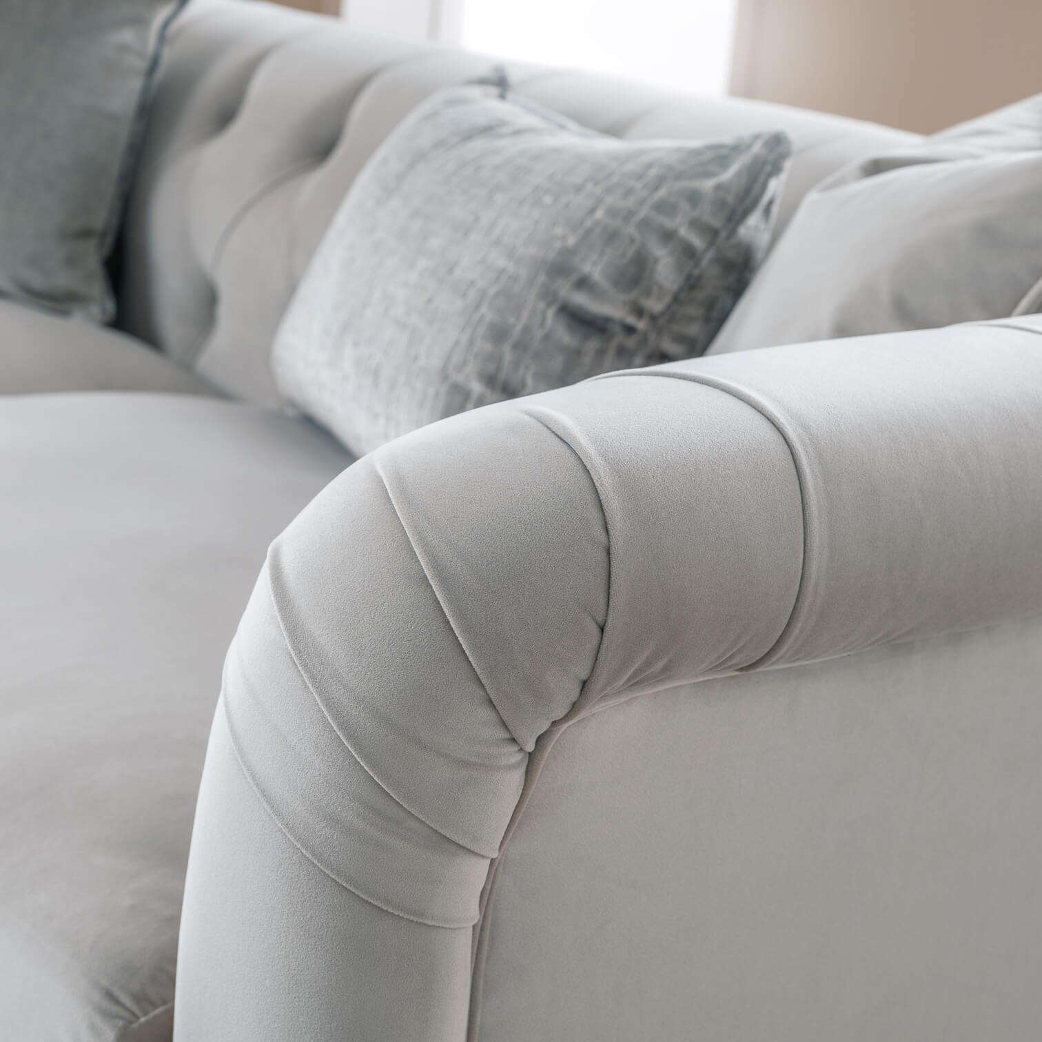 Ashby Grey Chesterfield 3 Seater Sofa