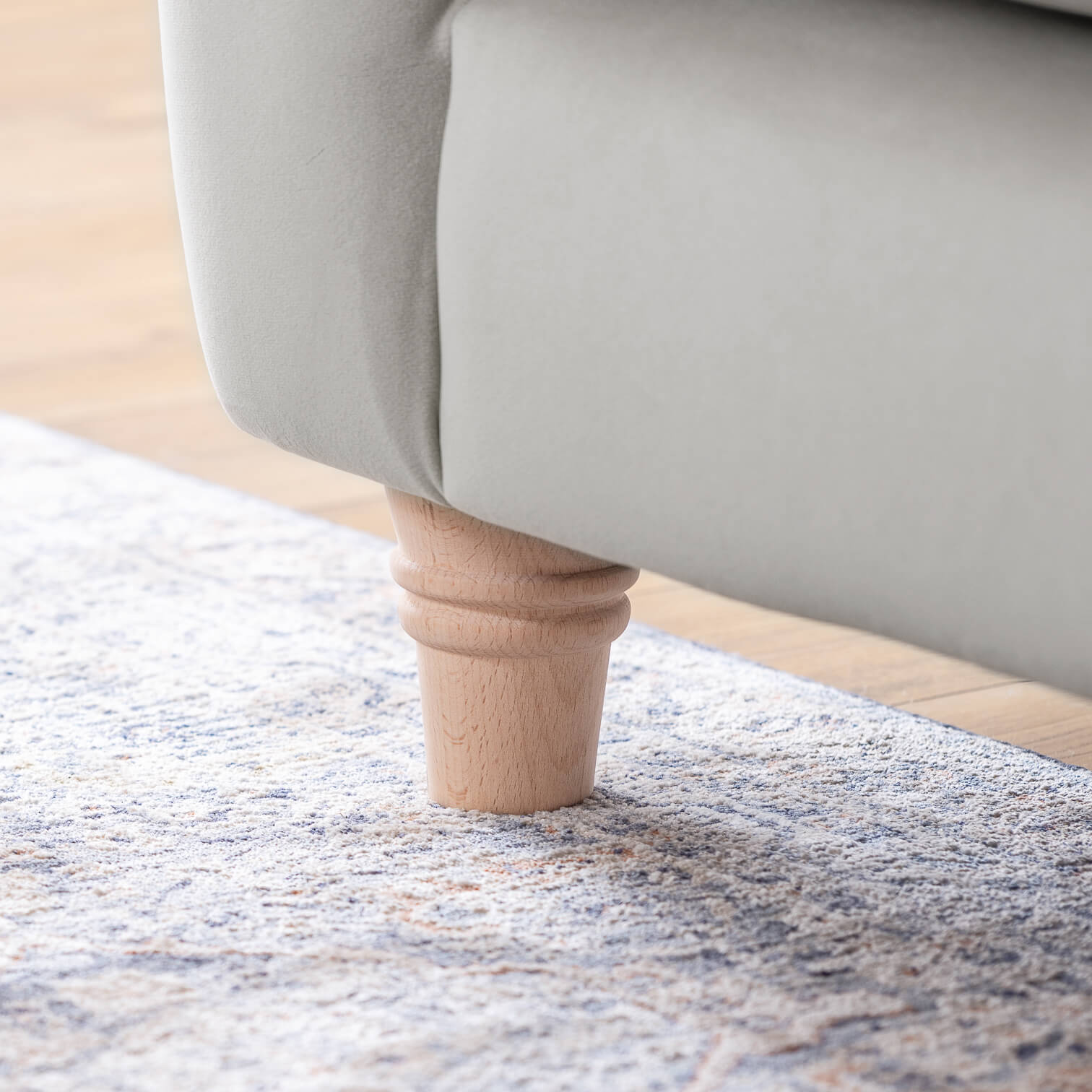 Ashby Grey Chesterfield Footstool