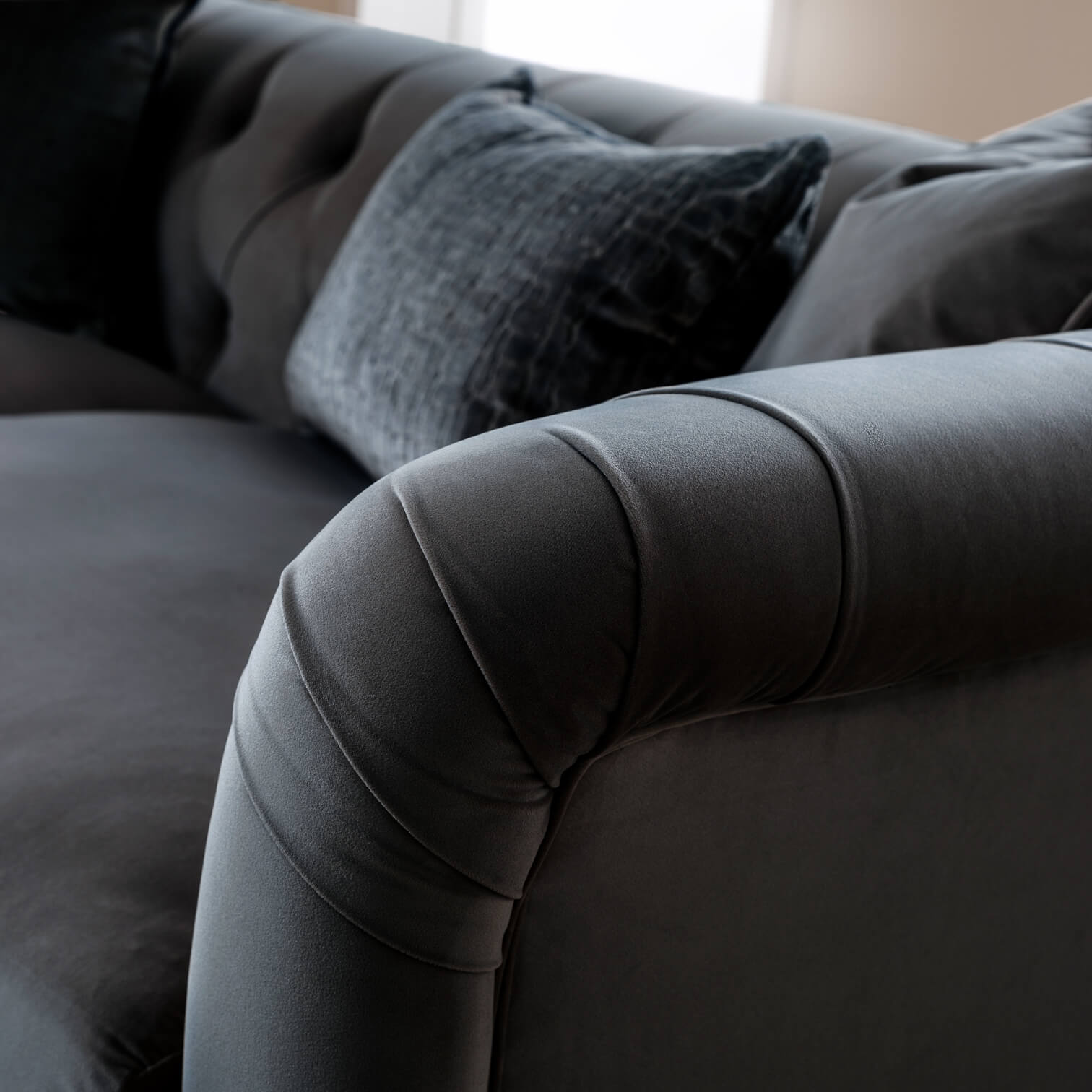Ashby Blue Chesterfield 3 Seater Sofa