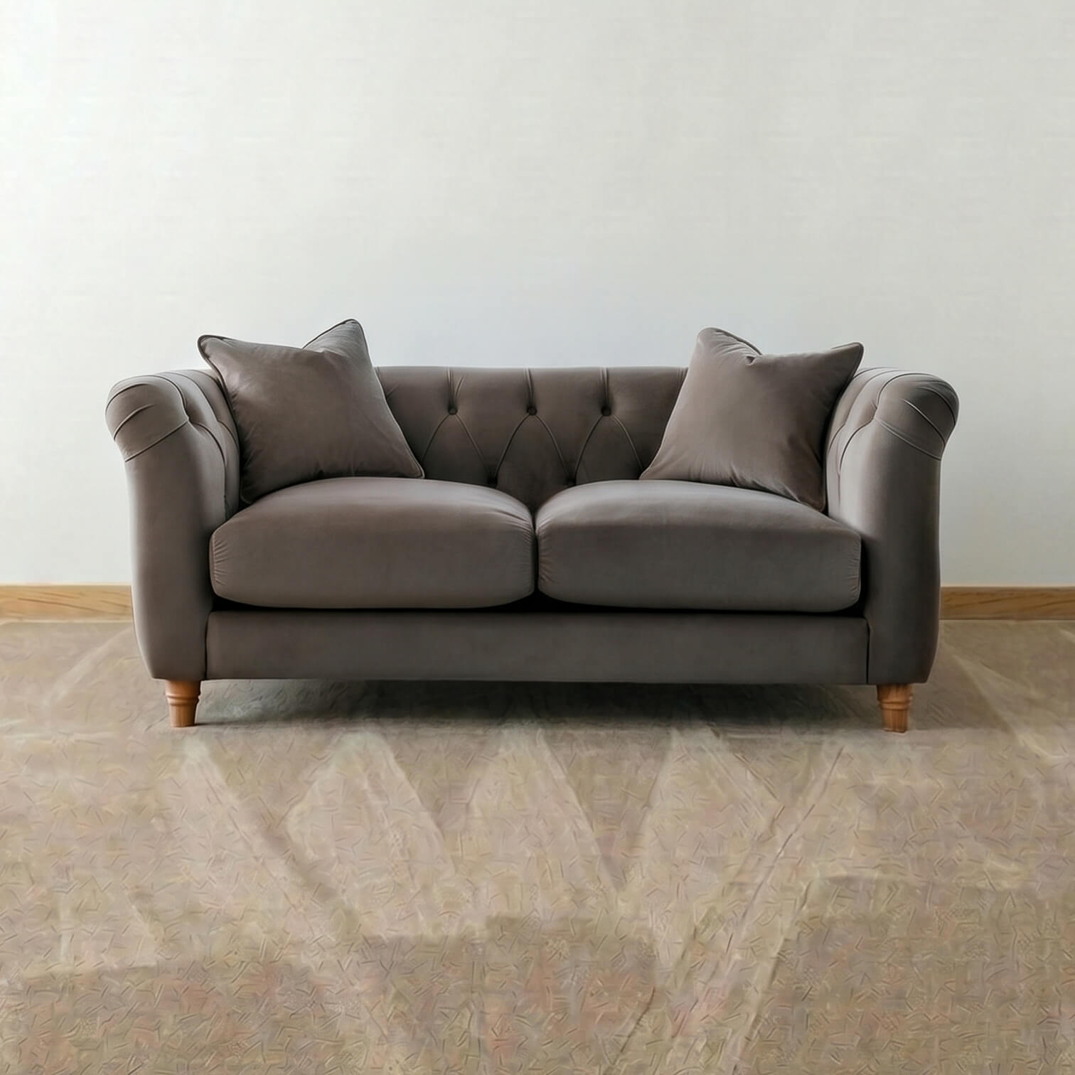 Ashby Brown Chesterfield 2 Seater Sofa