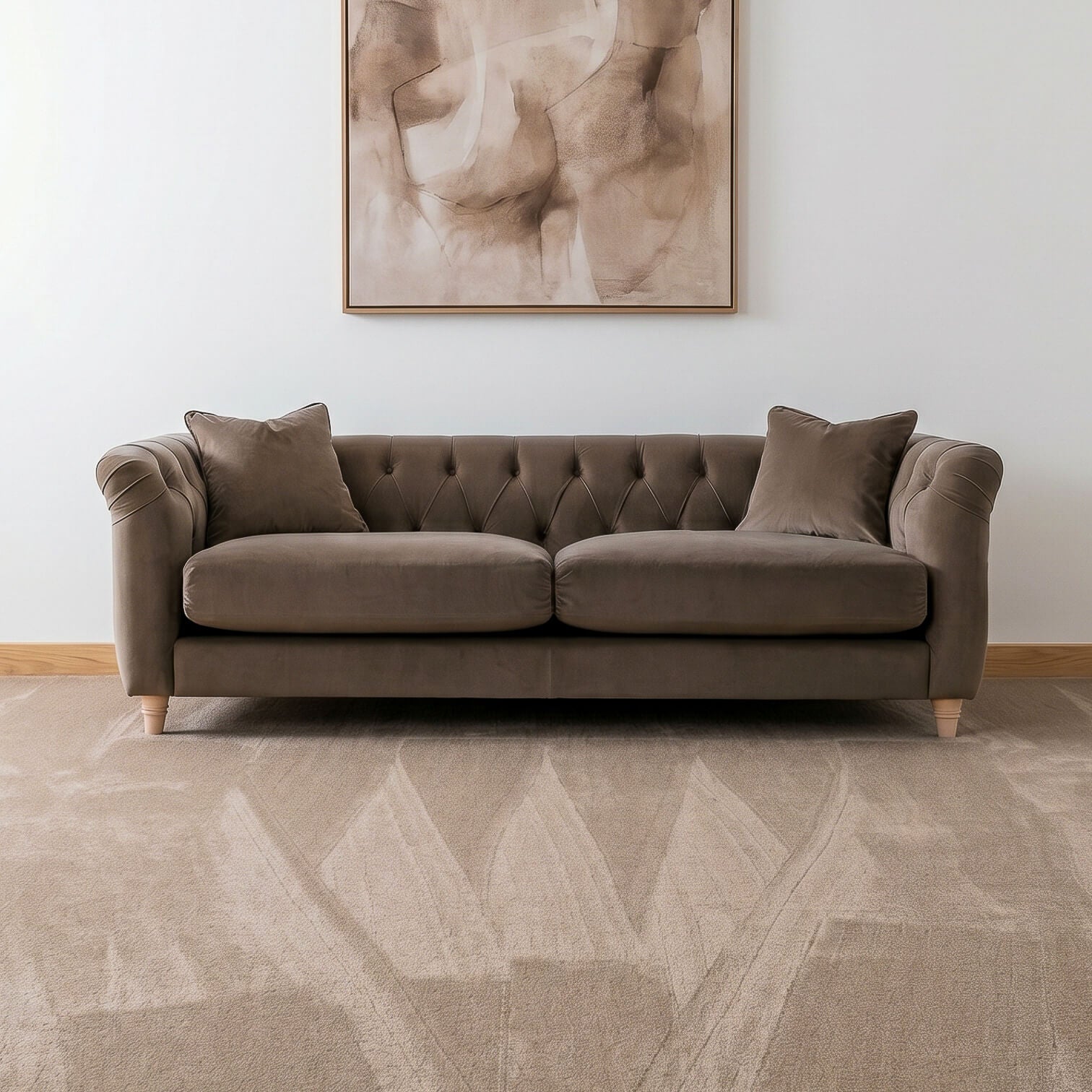 Ashby Brown Chesterfield 3 Seater Sofa