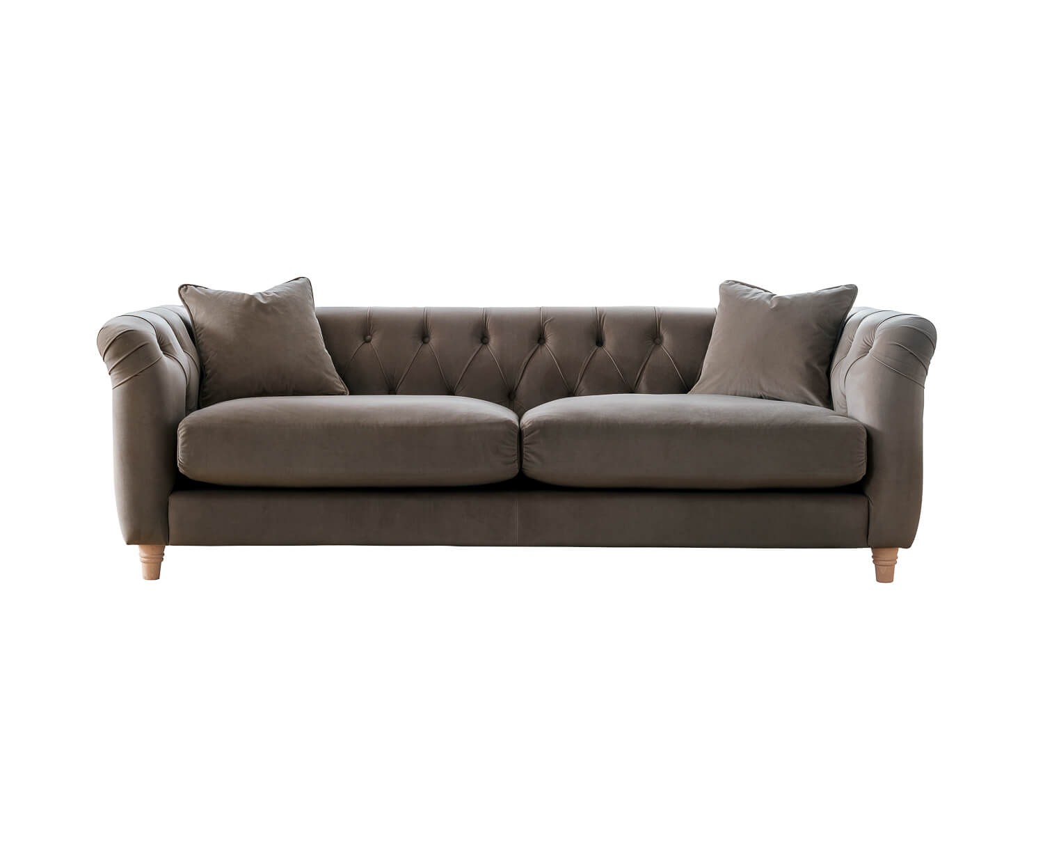 Ashby Brown Chesterfield 3 Seater Sofa