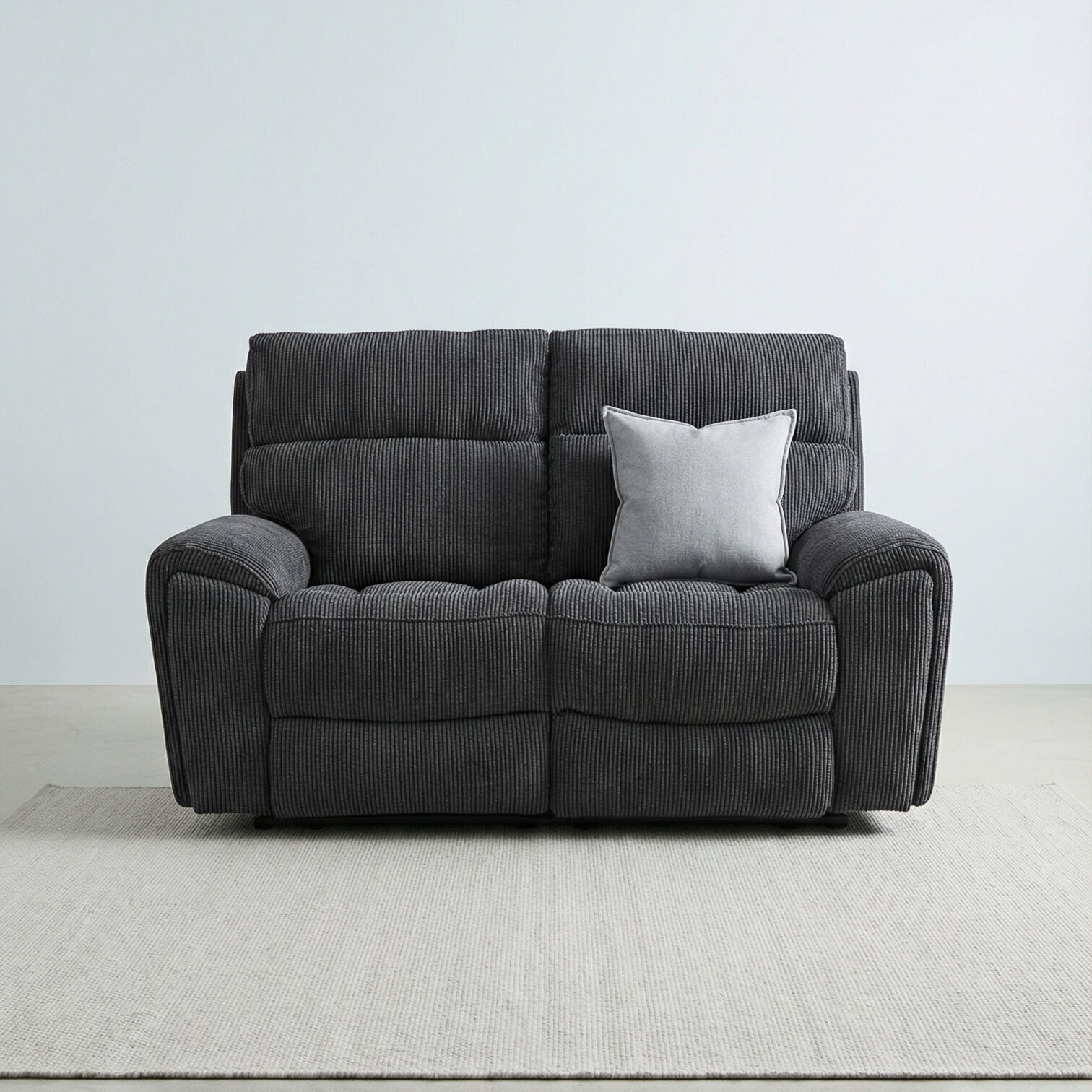 Atlanta Black 2 Seater Power Recliner