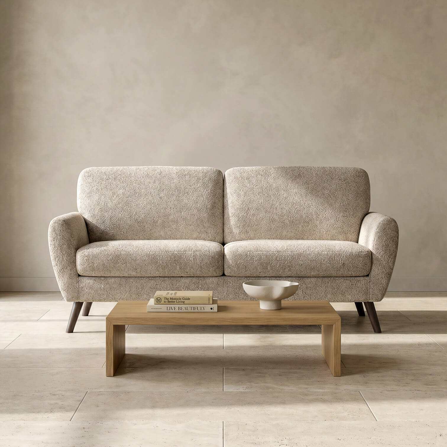 Avena Beige 3 Seater Sofa
