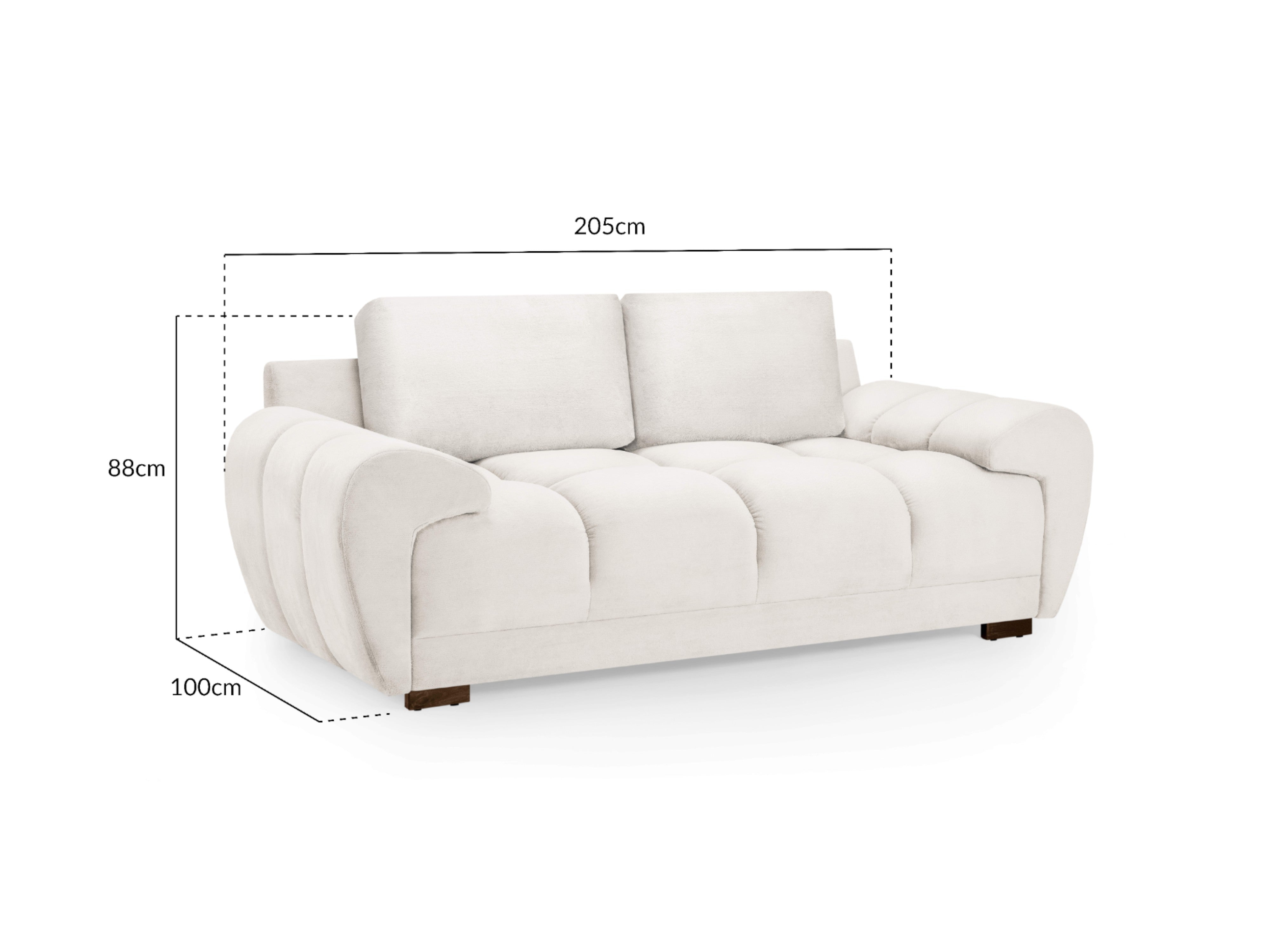 Avoro Cream 2 Seater Sofa