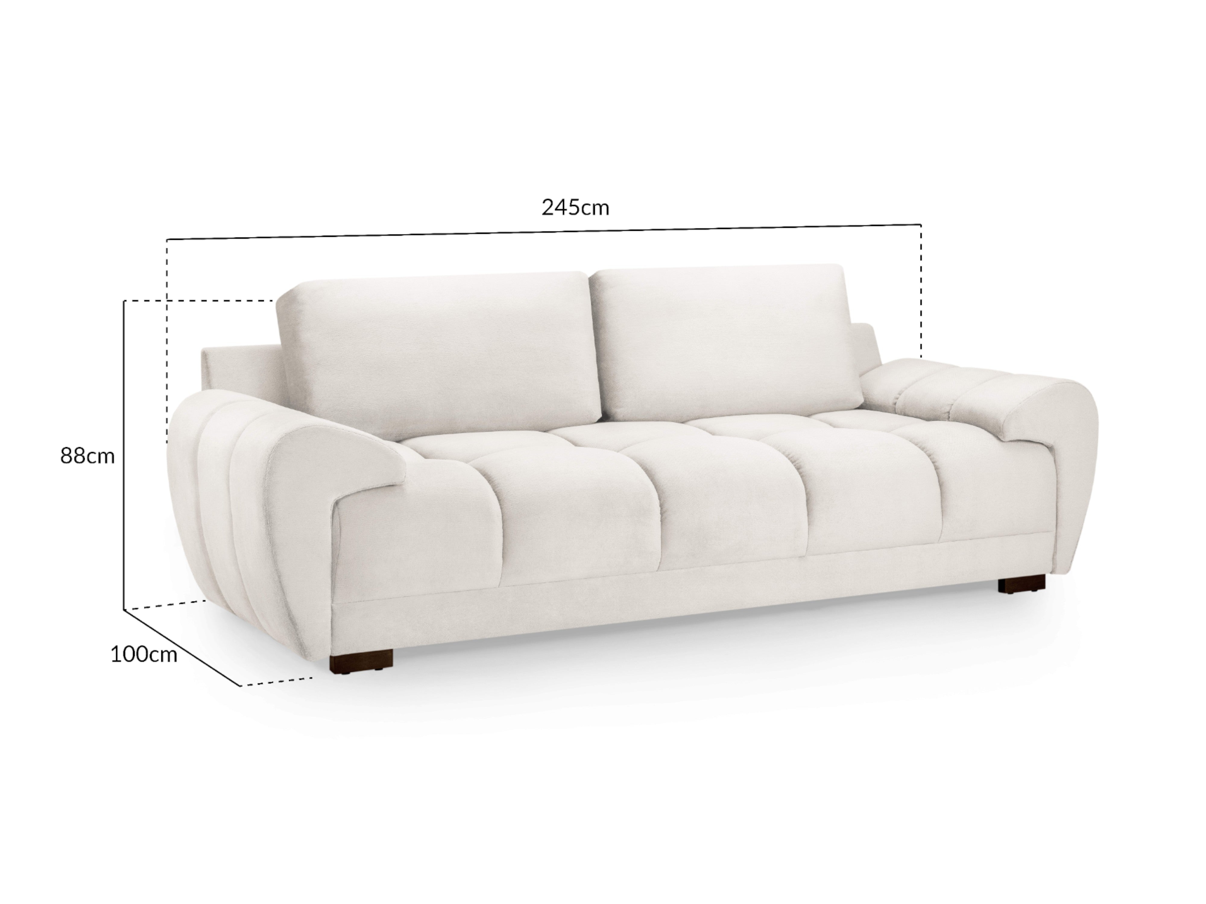 Avoro Cream 3 Seater Sofa
