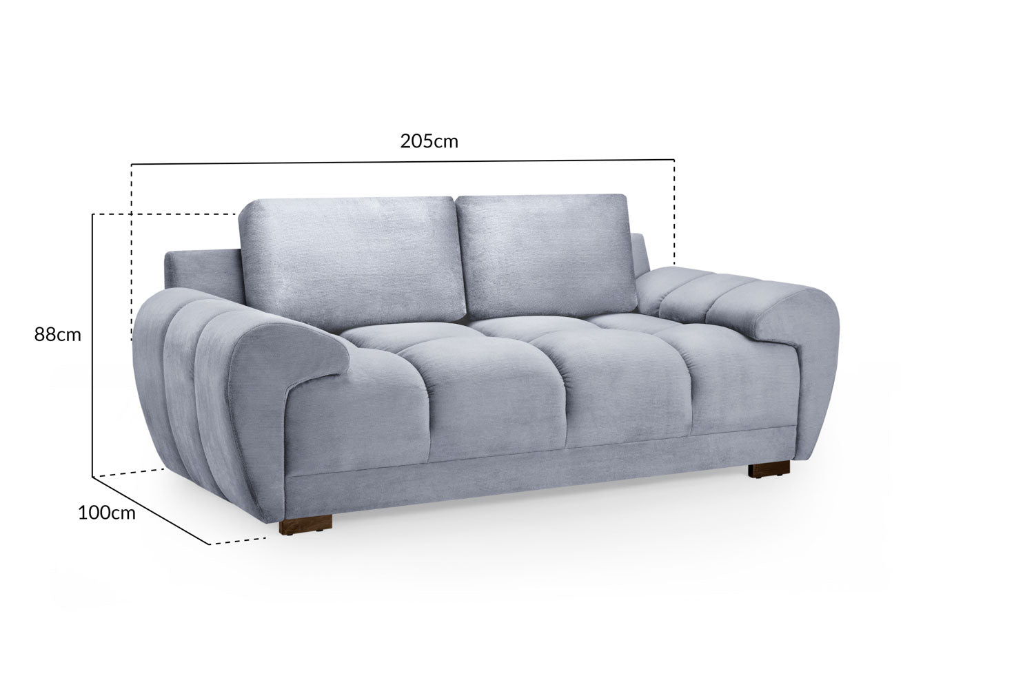 Avoro Grey 2 Seater Sofa