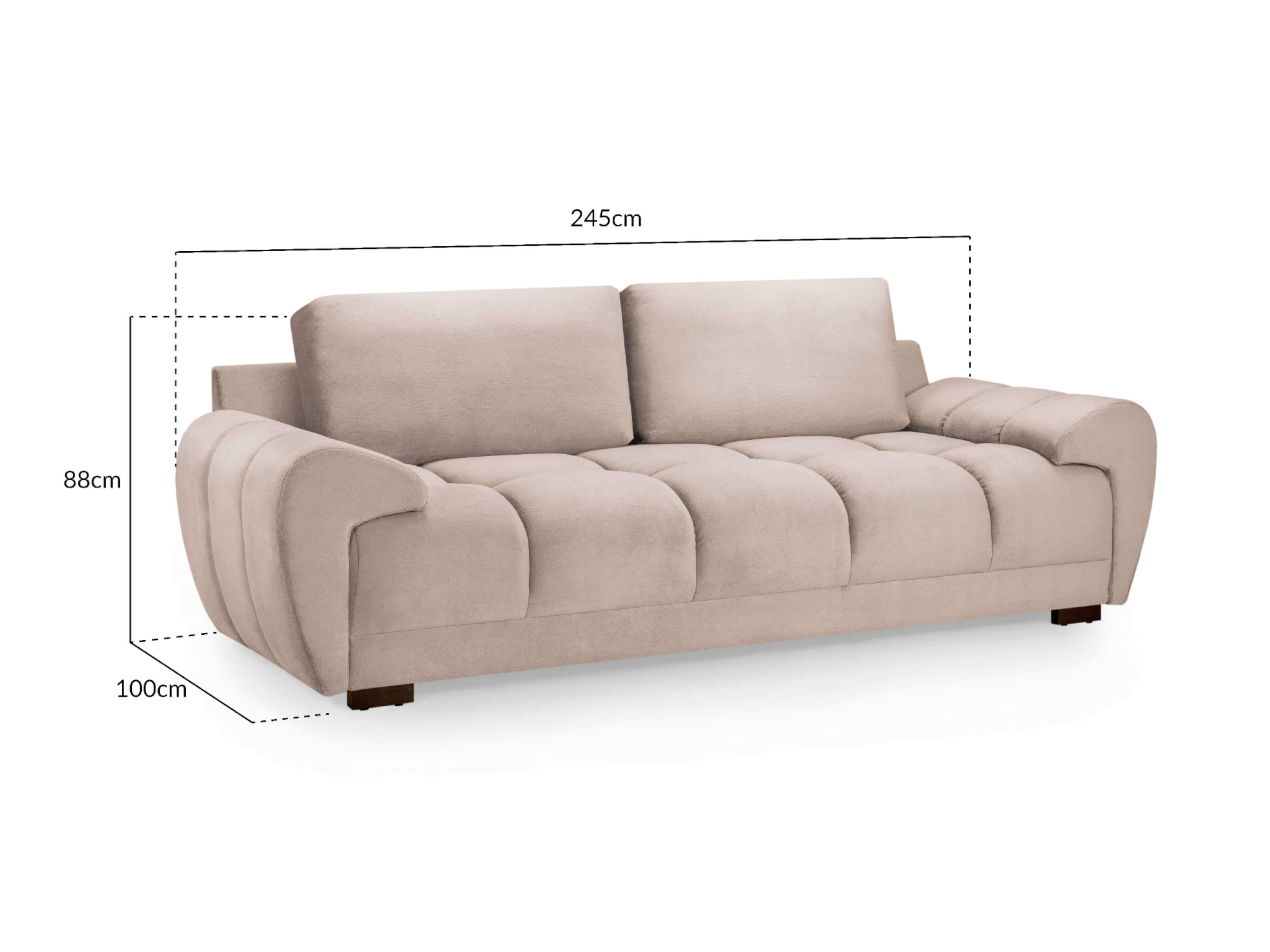 Avoro Mocha 3 Seater Sofa