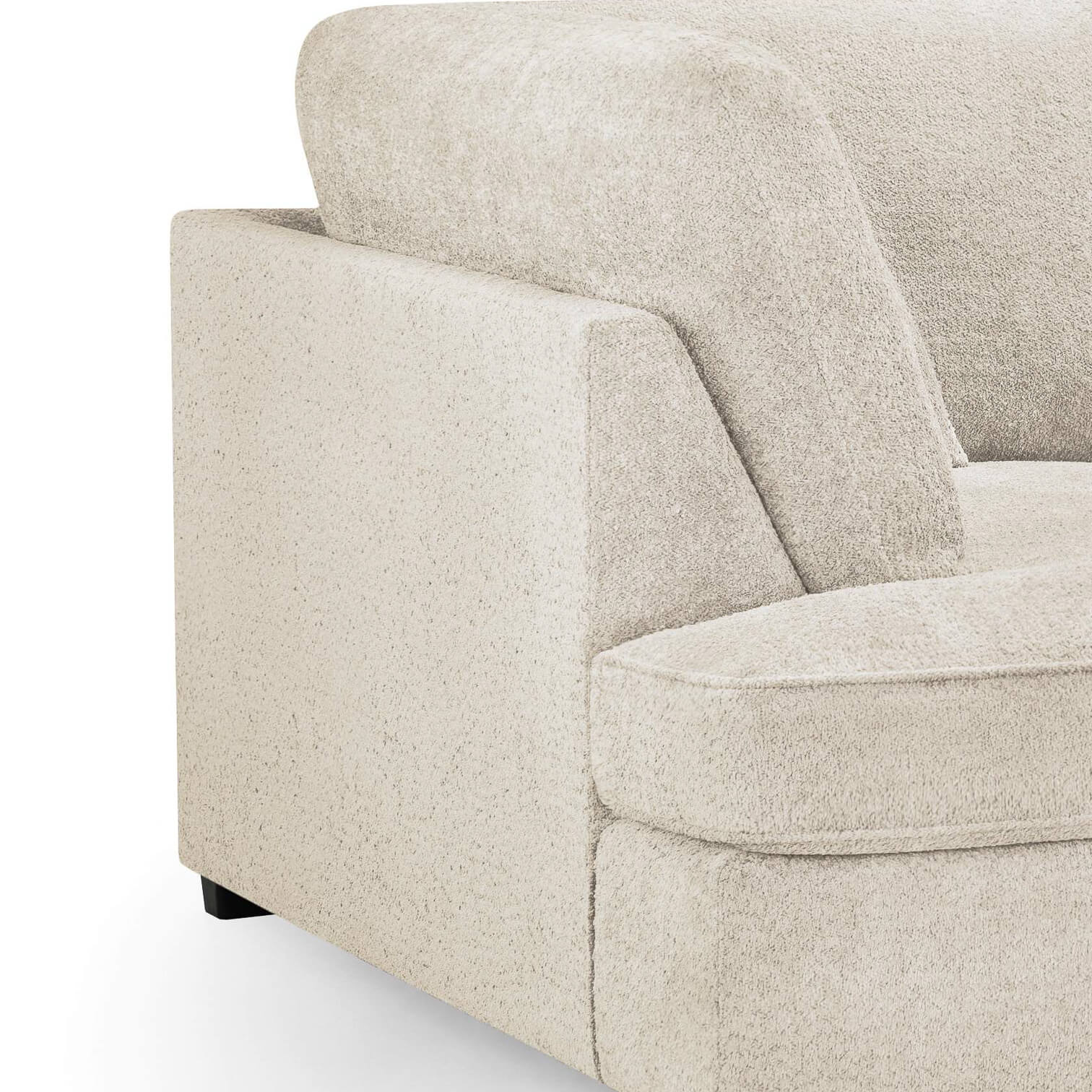 Carmelle Boucle Beige U Shape Corner Sofa