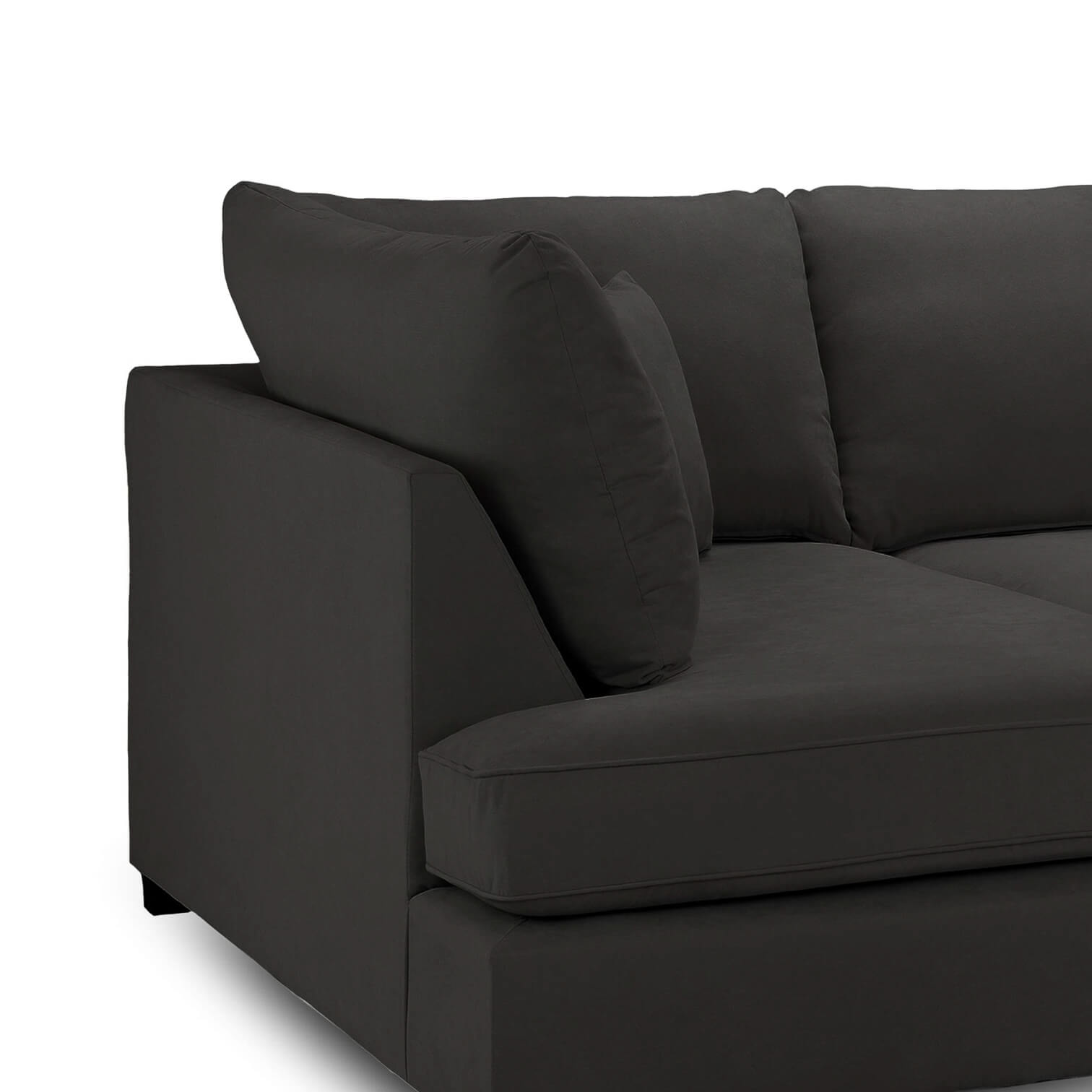 Carmelle Black U Shape Corner Sofa