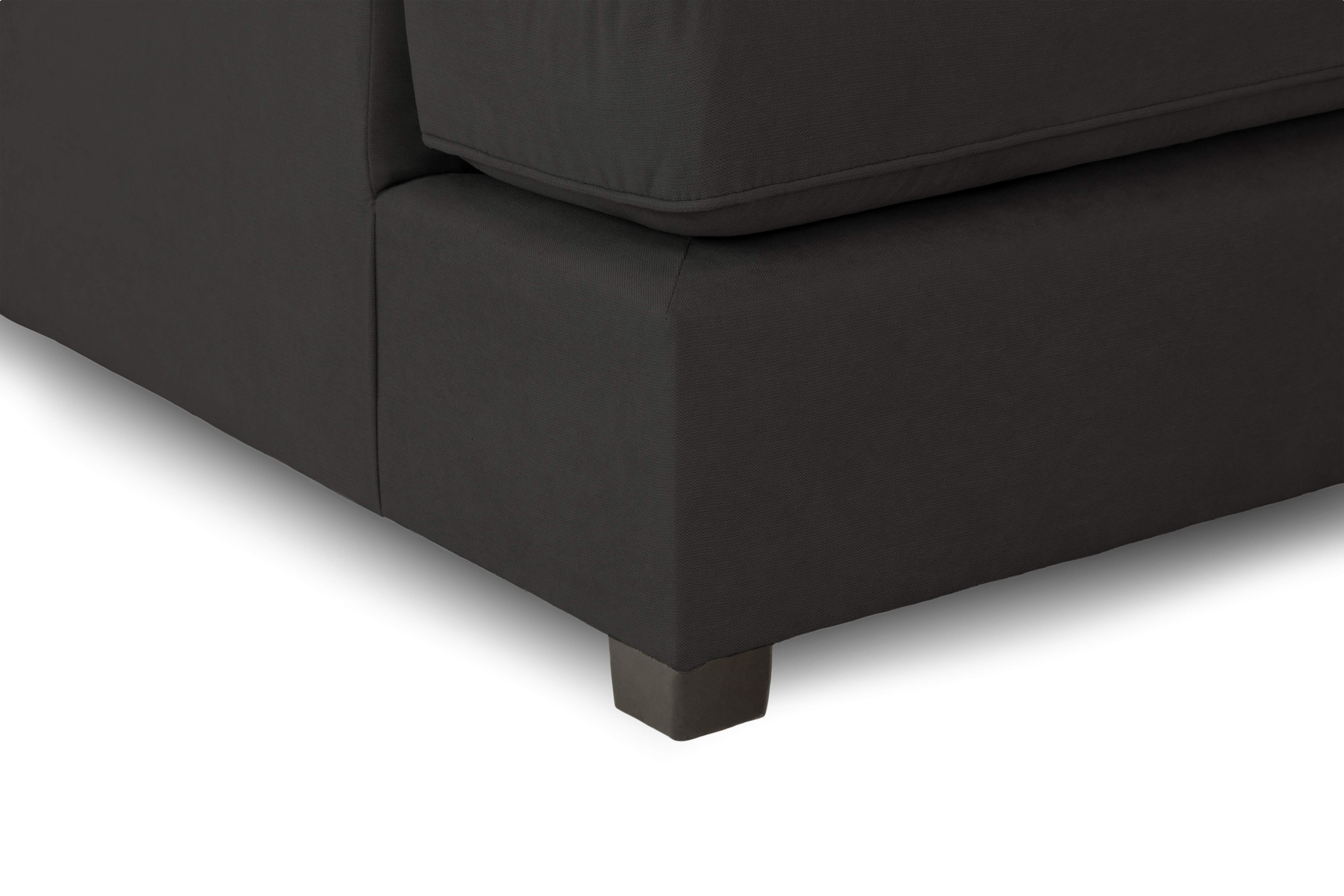Carmelle Black U Shape Corner Sofa