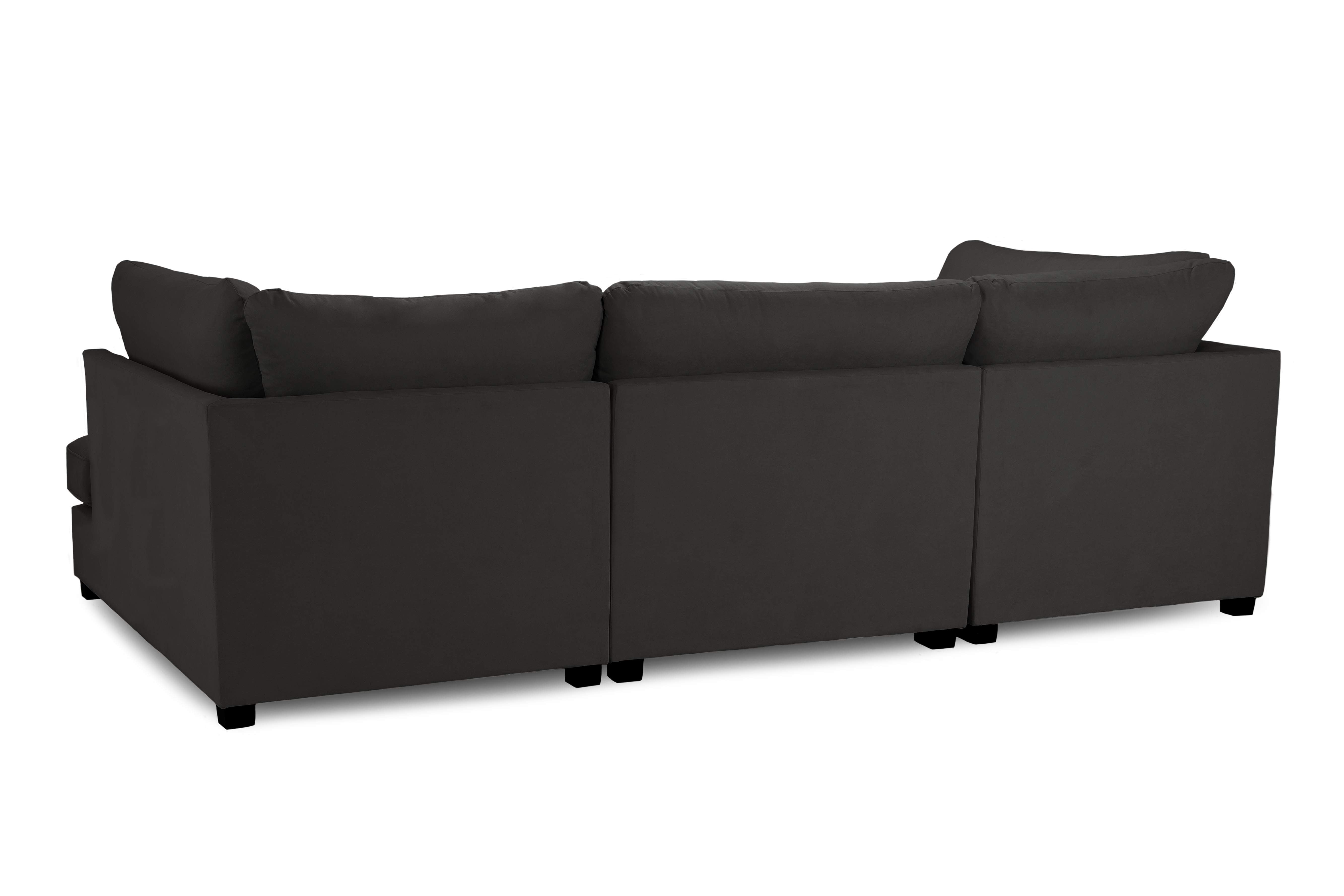 Carmelle Black U Shape Corner Sofa