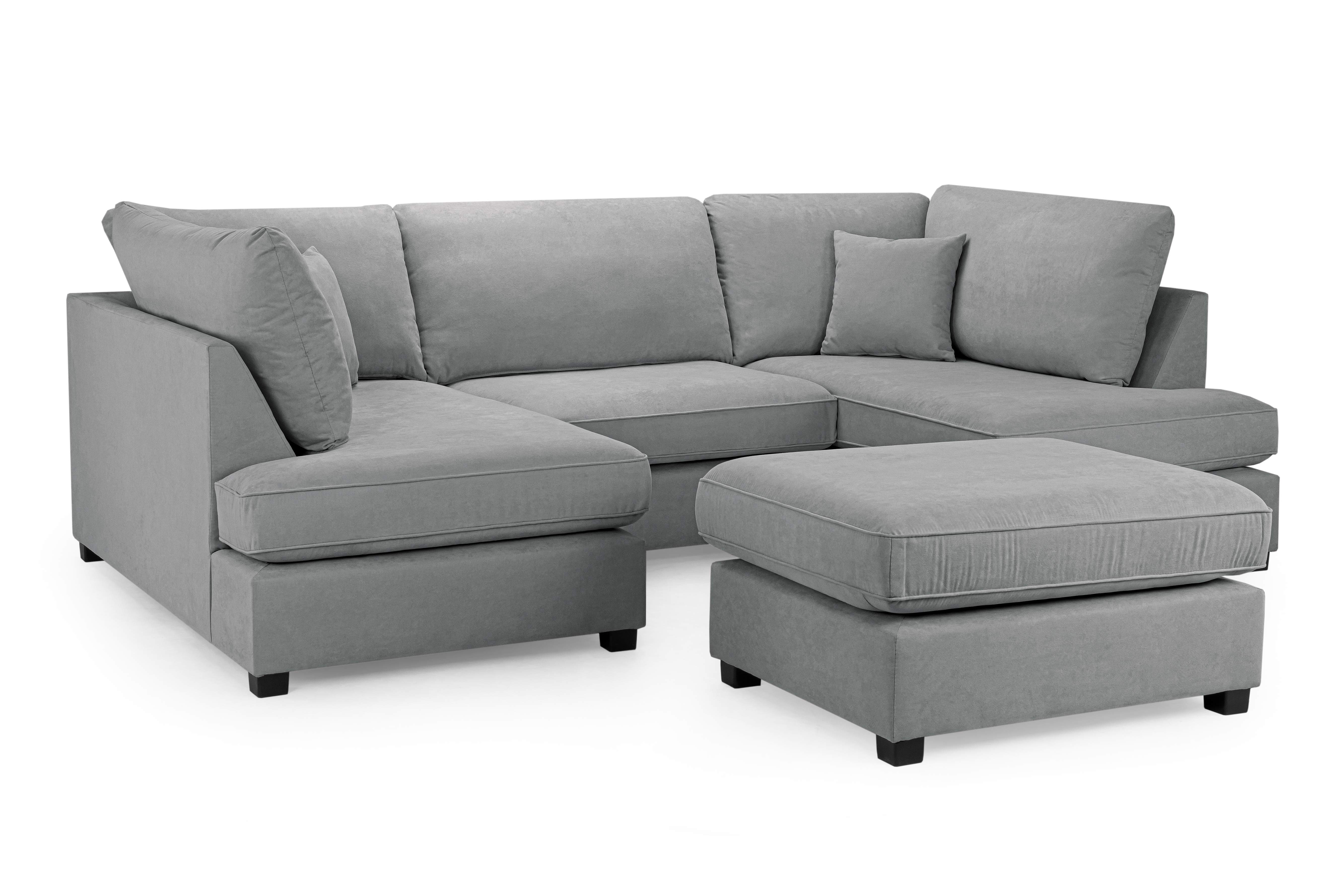 Carmelle Grey U Shape Corner Sofa