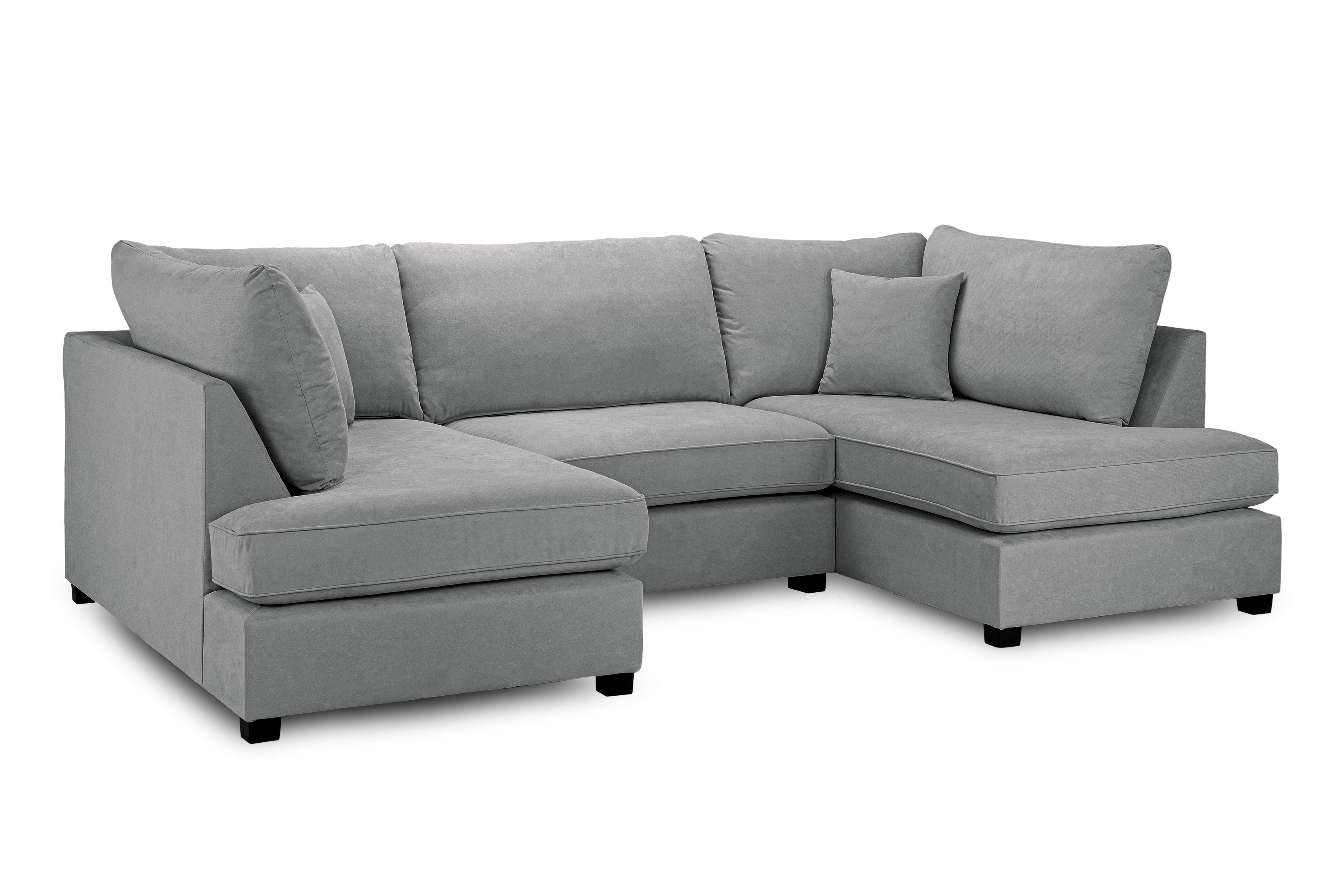 Carmelle Grey U Shape Corner Sofa