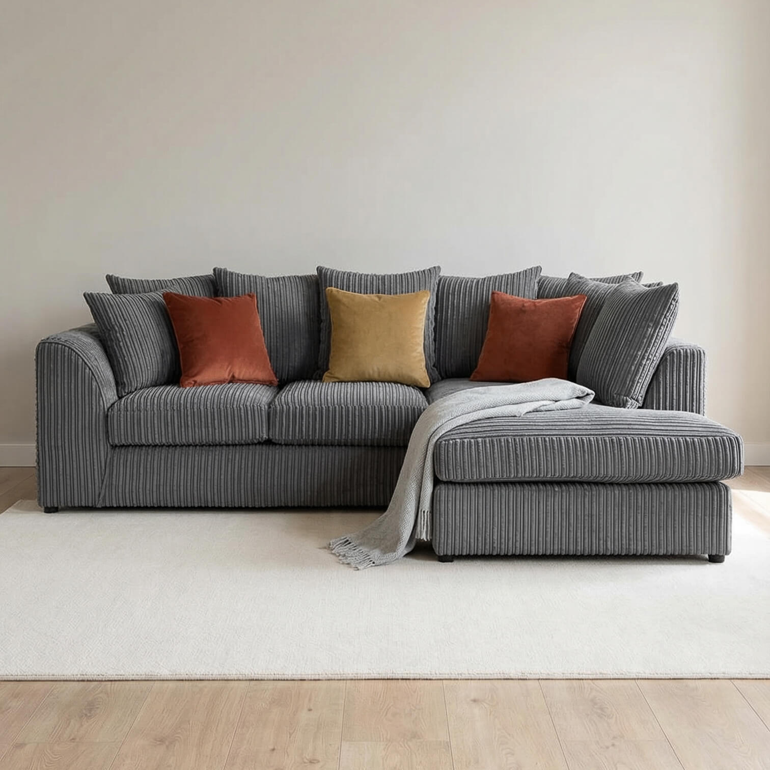 Chicago Grey Right Corner Sofa