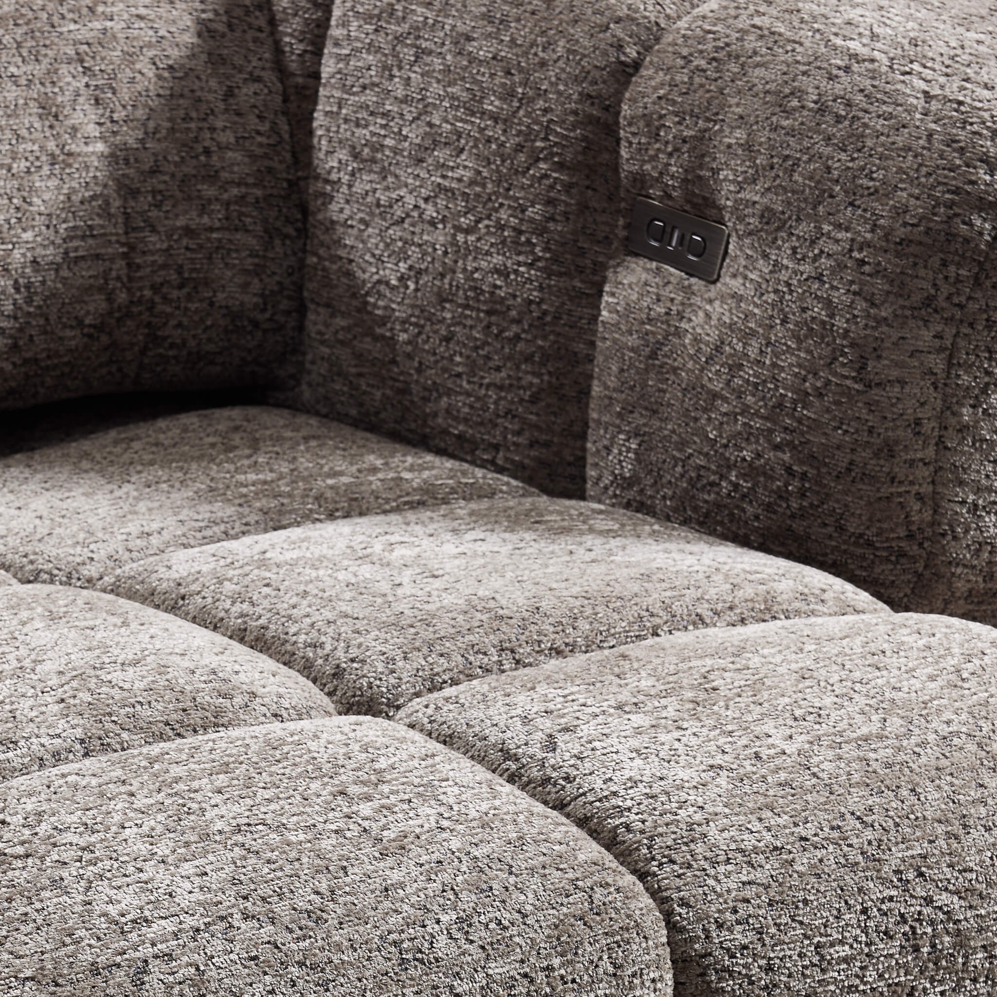 Cloud Grey 3 Seater Power Slider Sofa