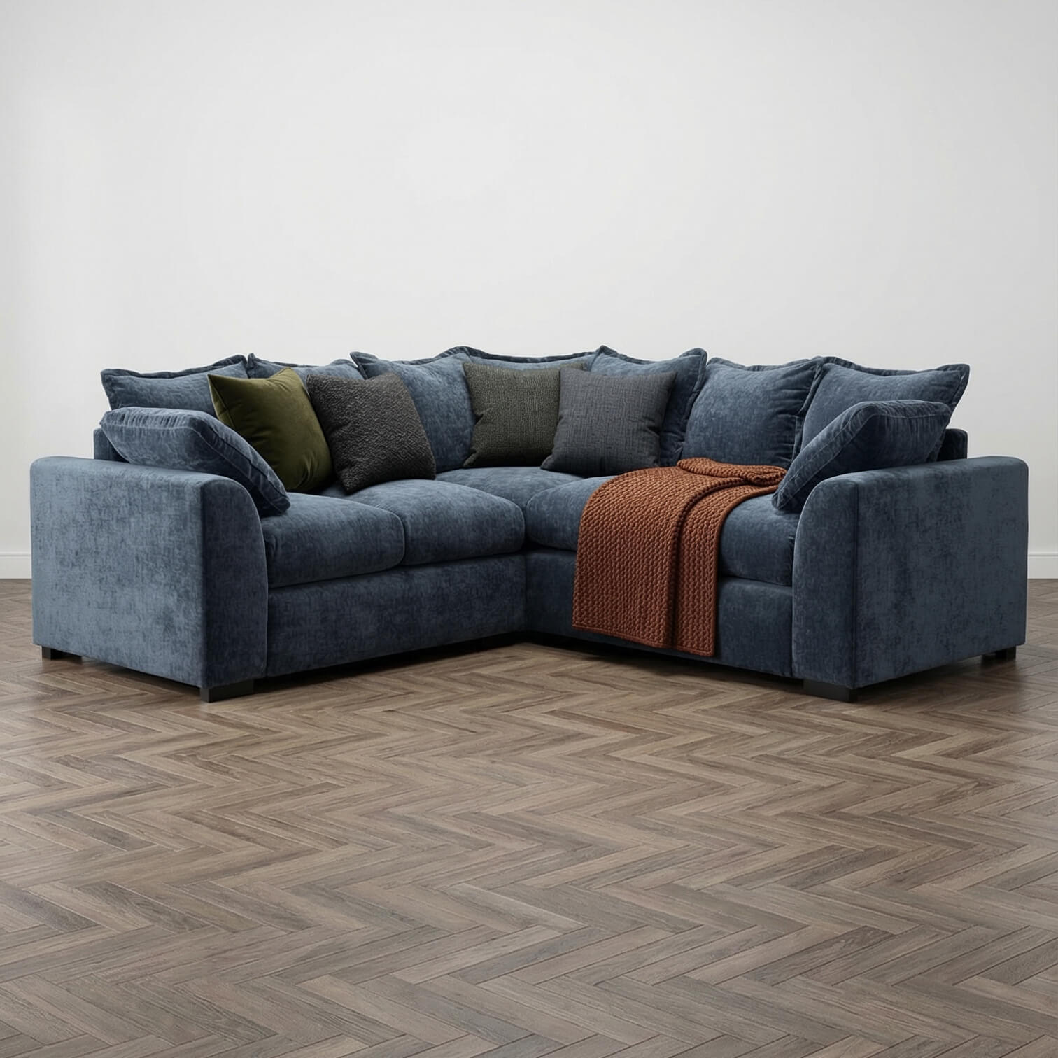 Colbain Blue Corner Sofa
