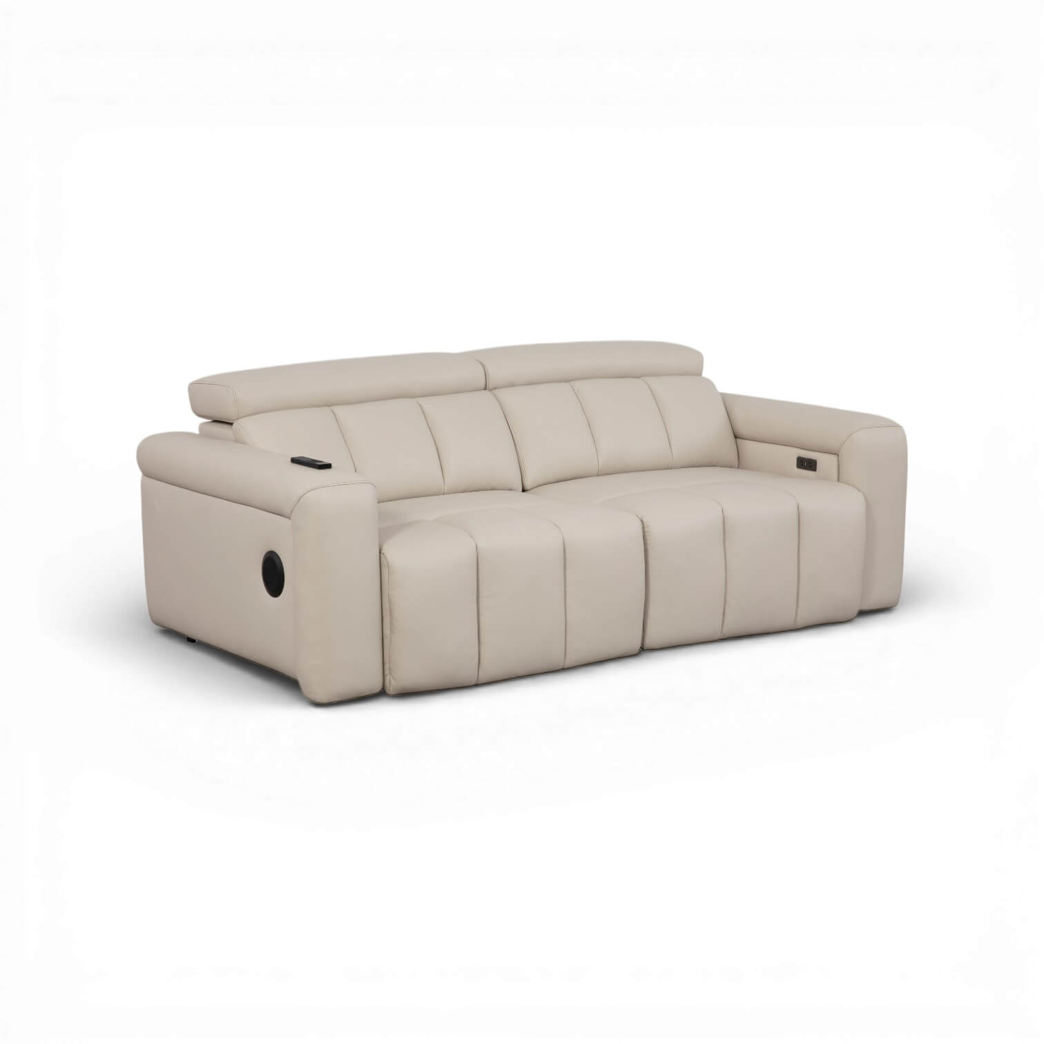 Dallas Beige 3 Seater Power Slider Sofa