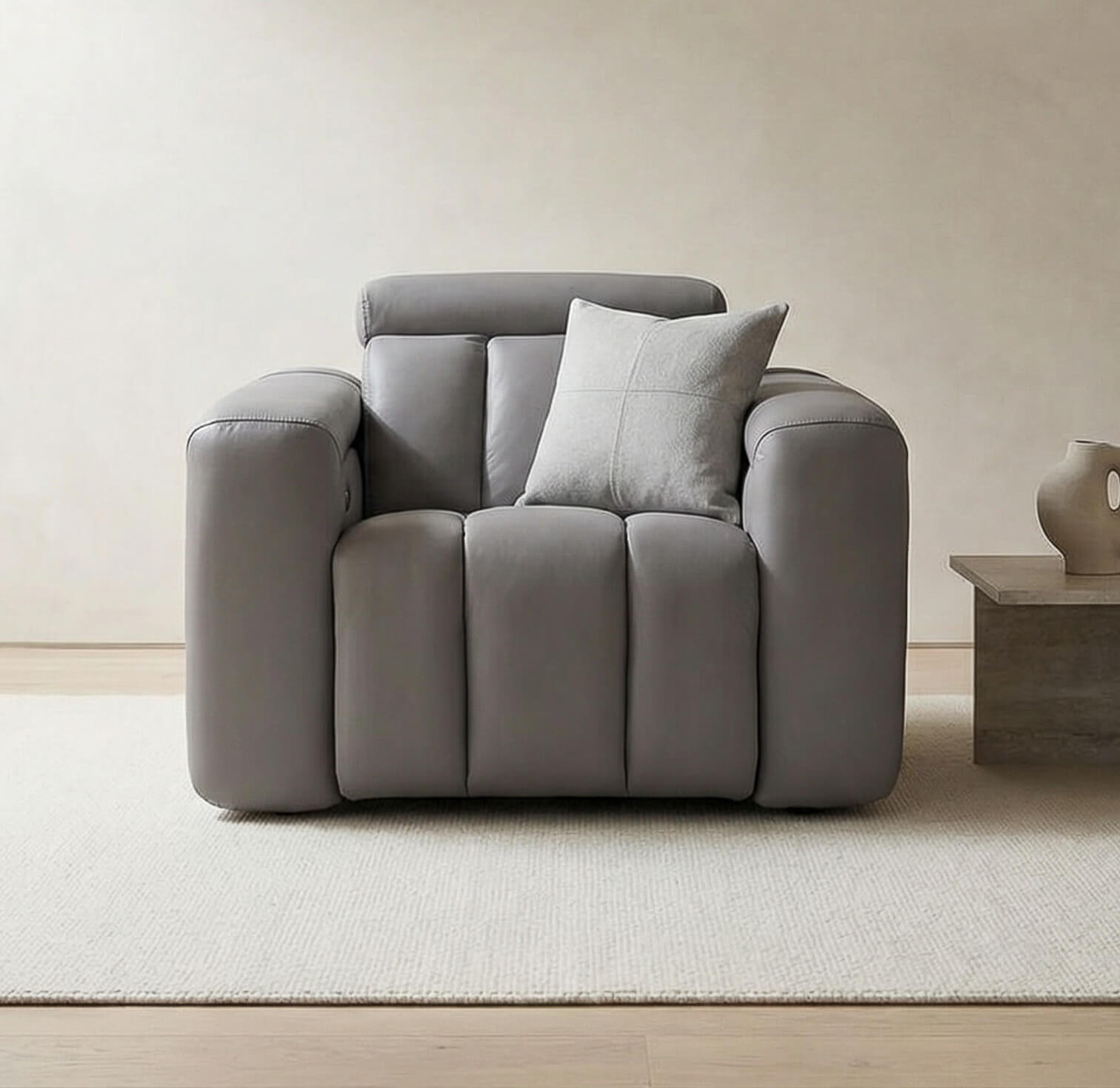 Dallas Grey Power Recliner Armchair