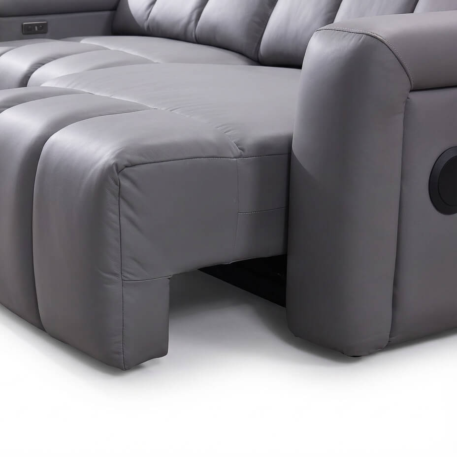 Dallas Grey 3 Seater Power Slider Sofa