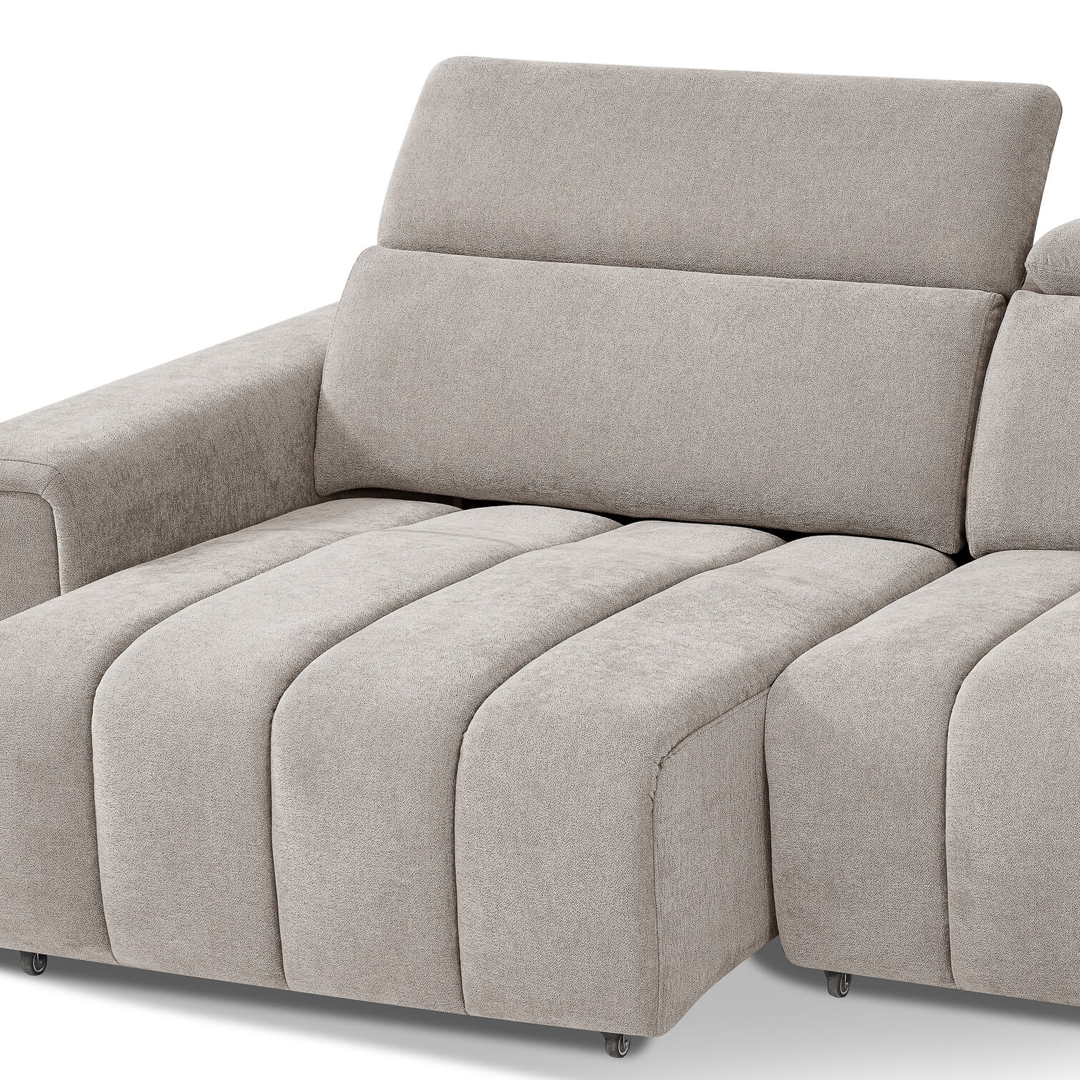 Drift Beige 3 Seater Power Slider Sofa