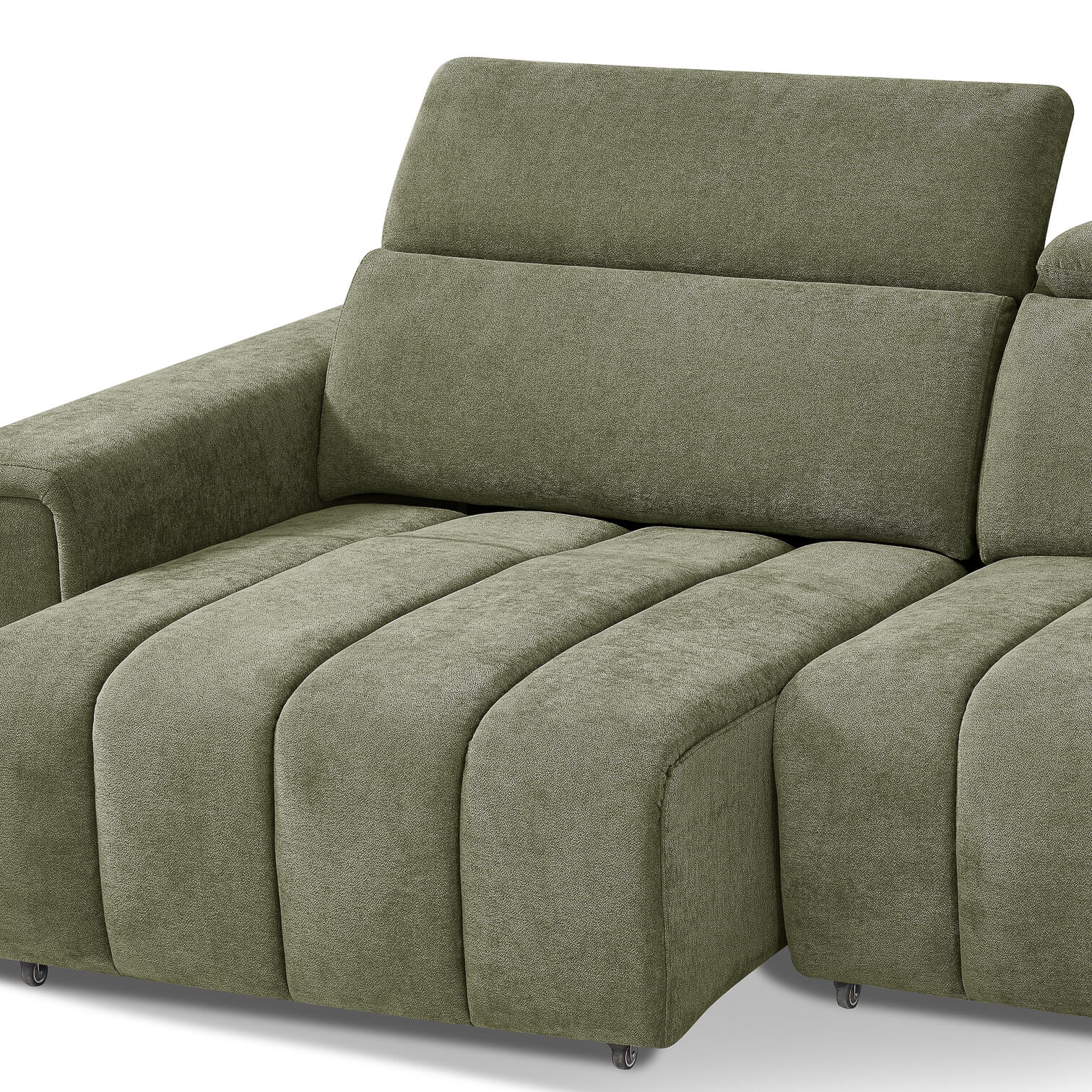 Drift Green 3 Seater Power Slider Sofa