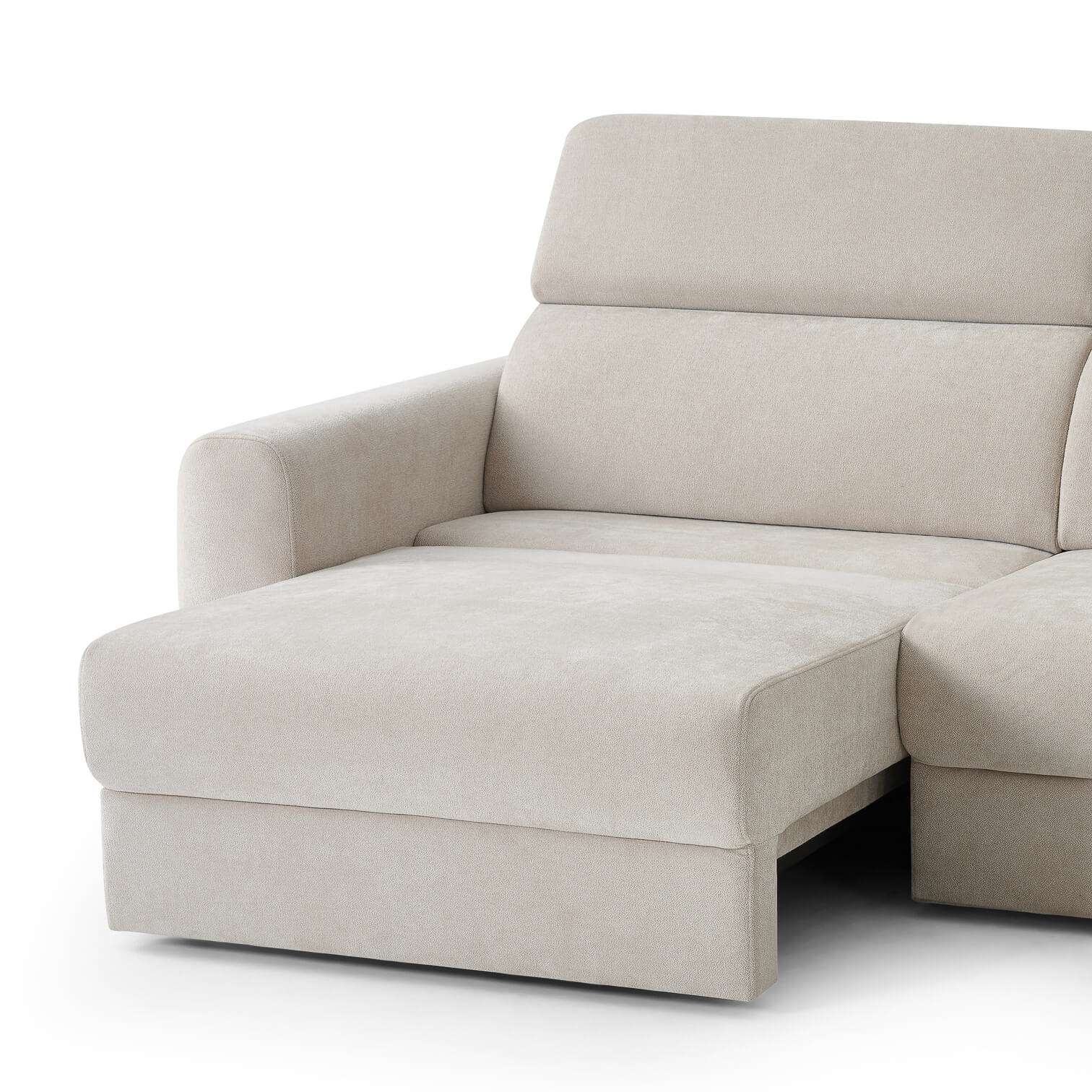 Flex Beige 3 Seater Power Slider Sofa