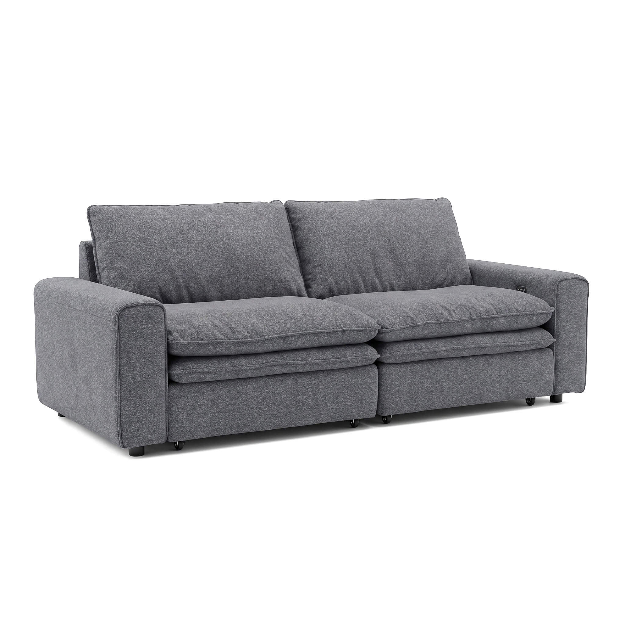 Florence Grey 3 Seater Power Slider Sofa