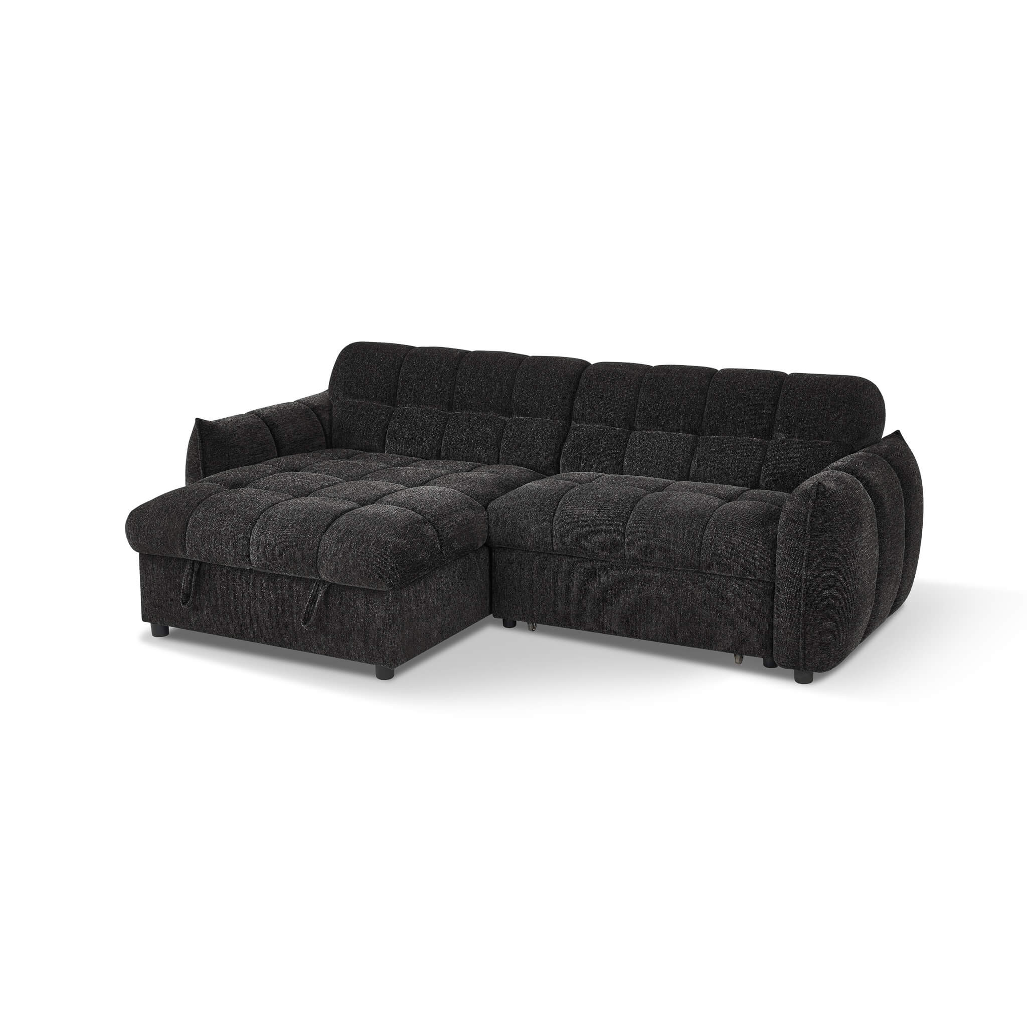 Florida Black Universal Corner Sofa Bed
