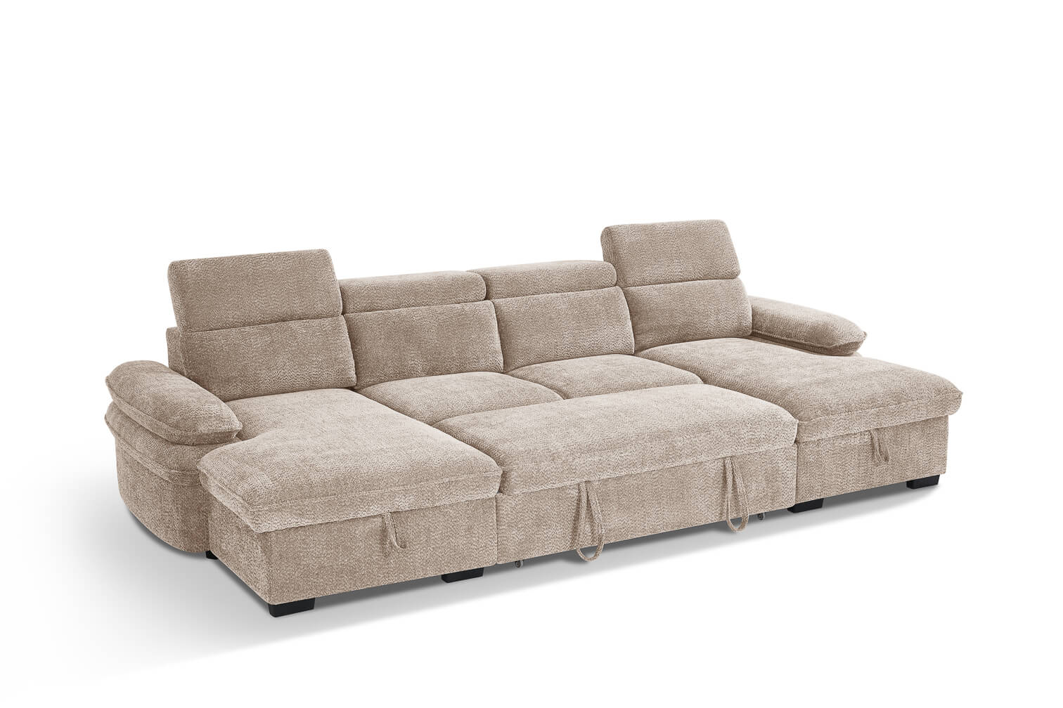 Harlow Beige U Shape Sofa Bed