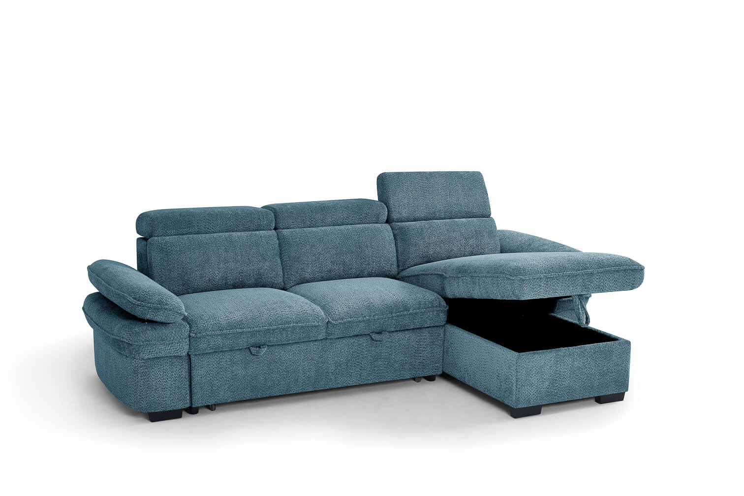 Harlow Blue Corner Sofa Bed