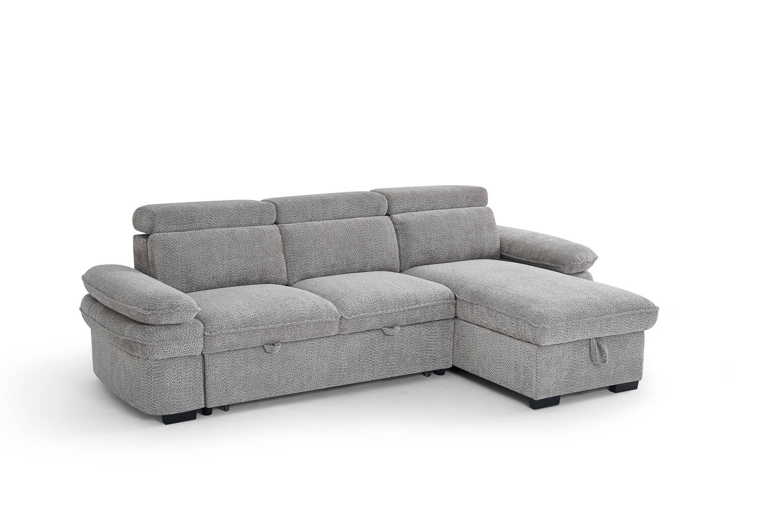 Harlow Grey Corner Sofa Bed