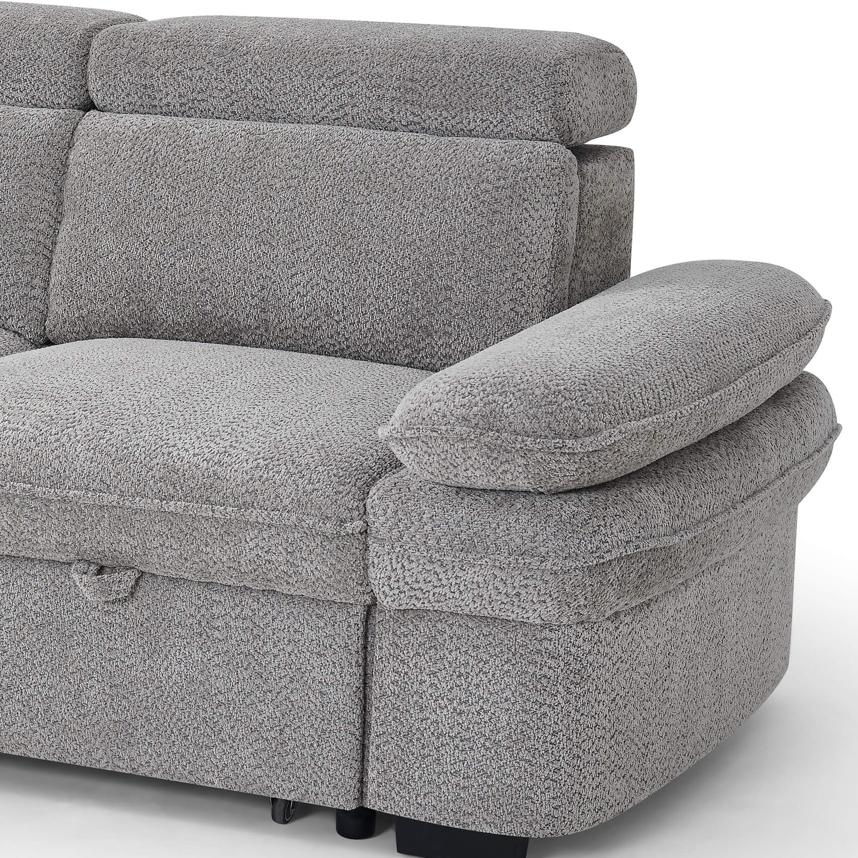 Harlow Grey Corner Sofa Bed