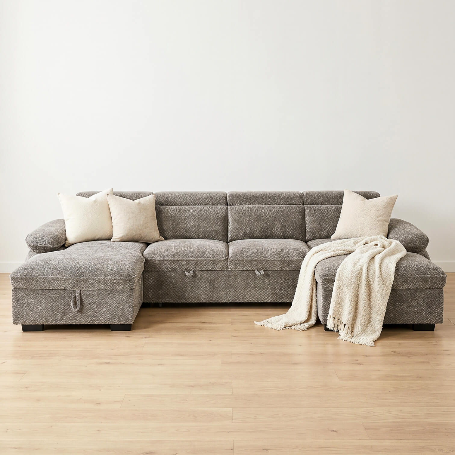 Harlow Grey U Shape Sofa Bed