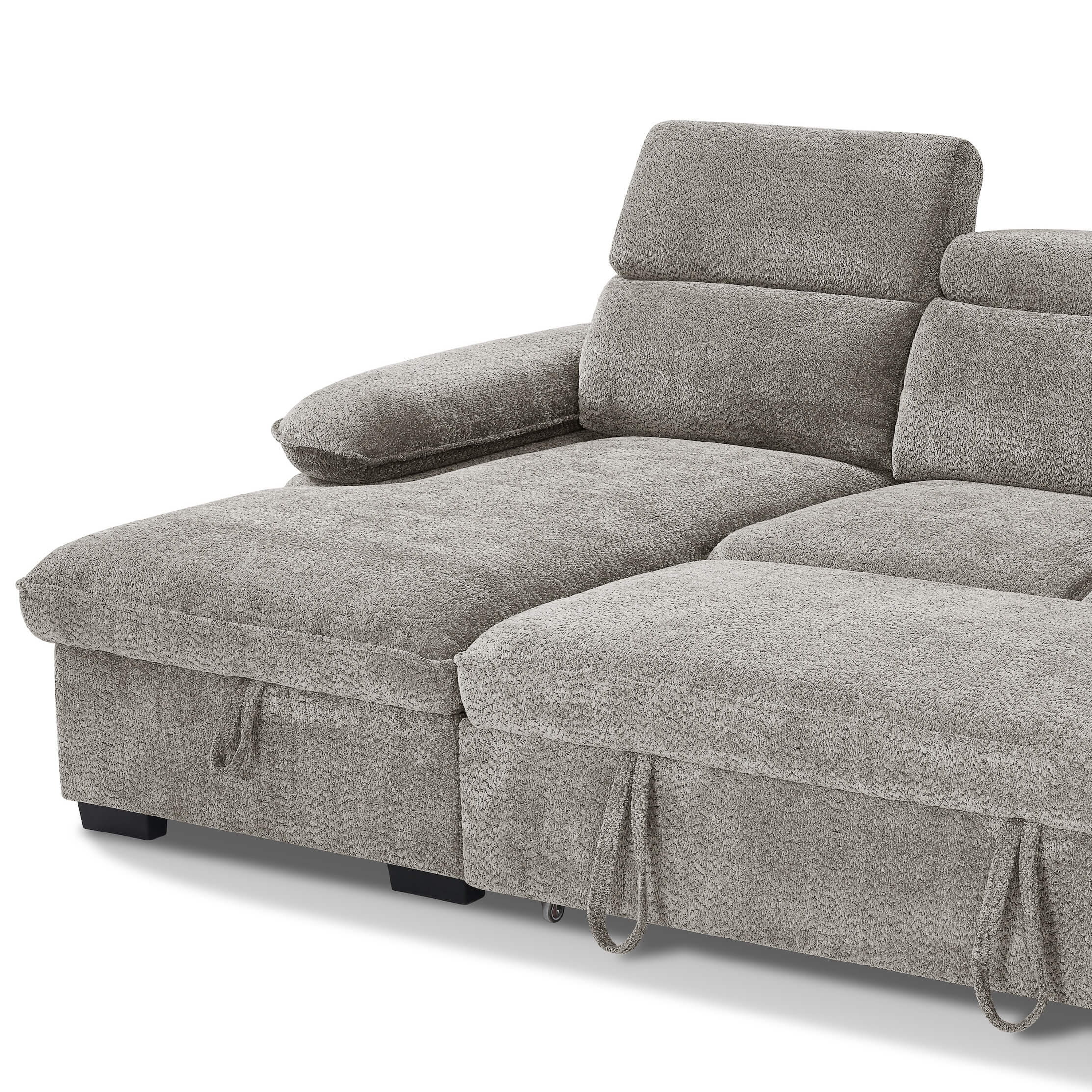 Harlow Grey U Shape Sofa Bed