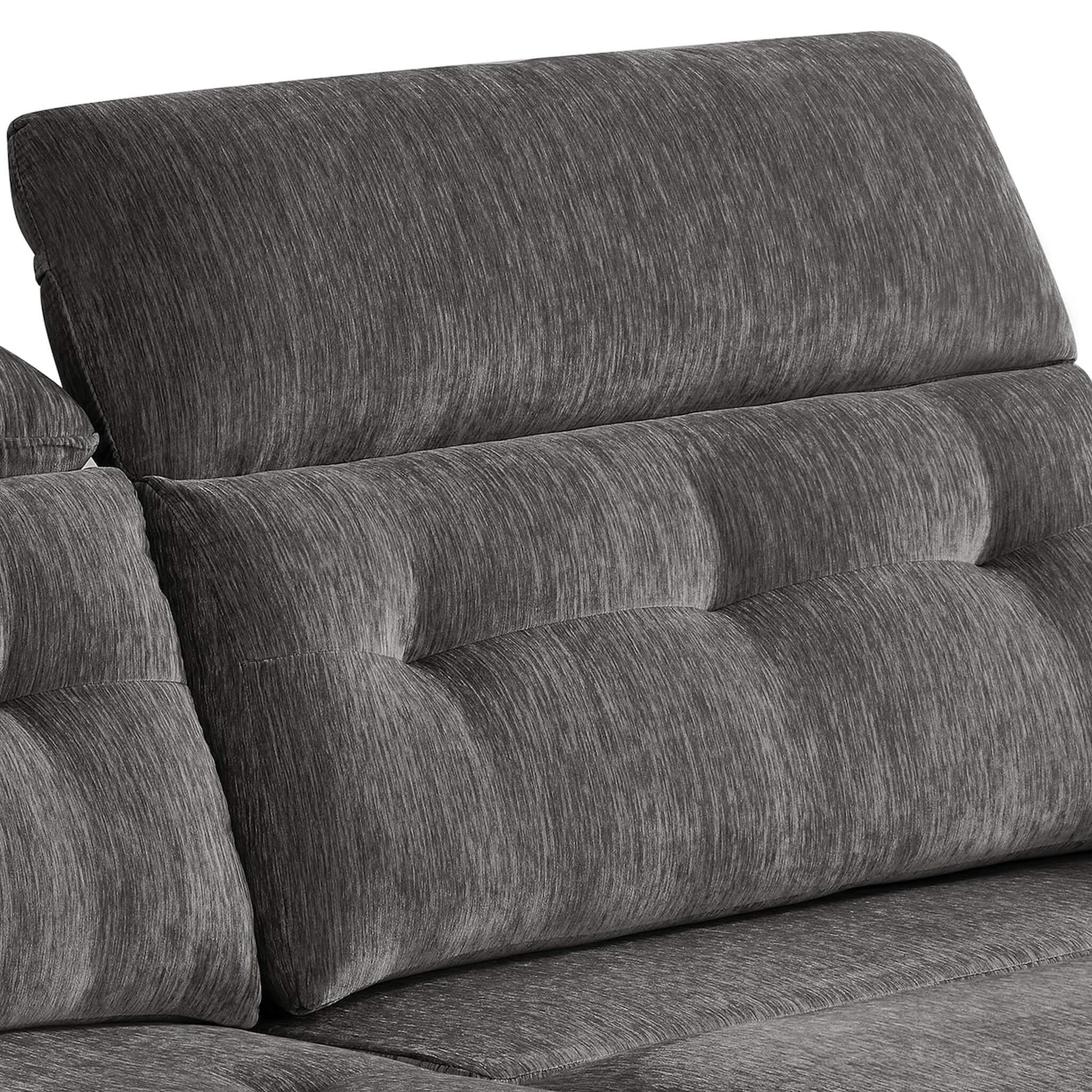 Harrison Grey 3 Seater Power Slider Sofa