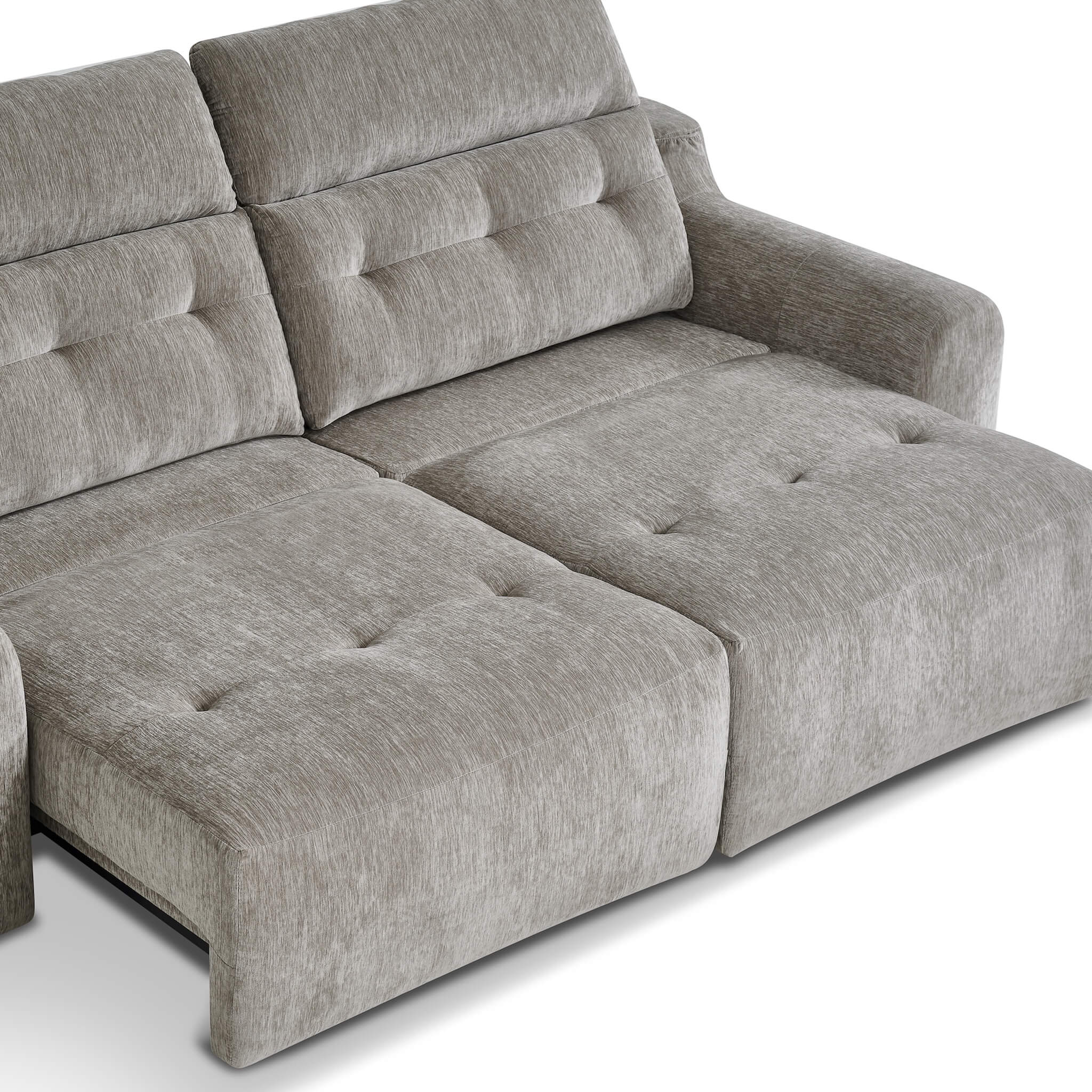 Harrison Grey 3 Seater Power Slider Sofa