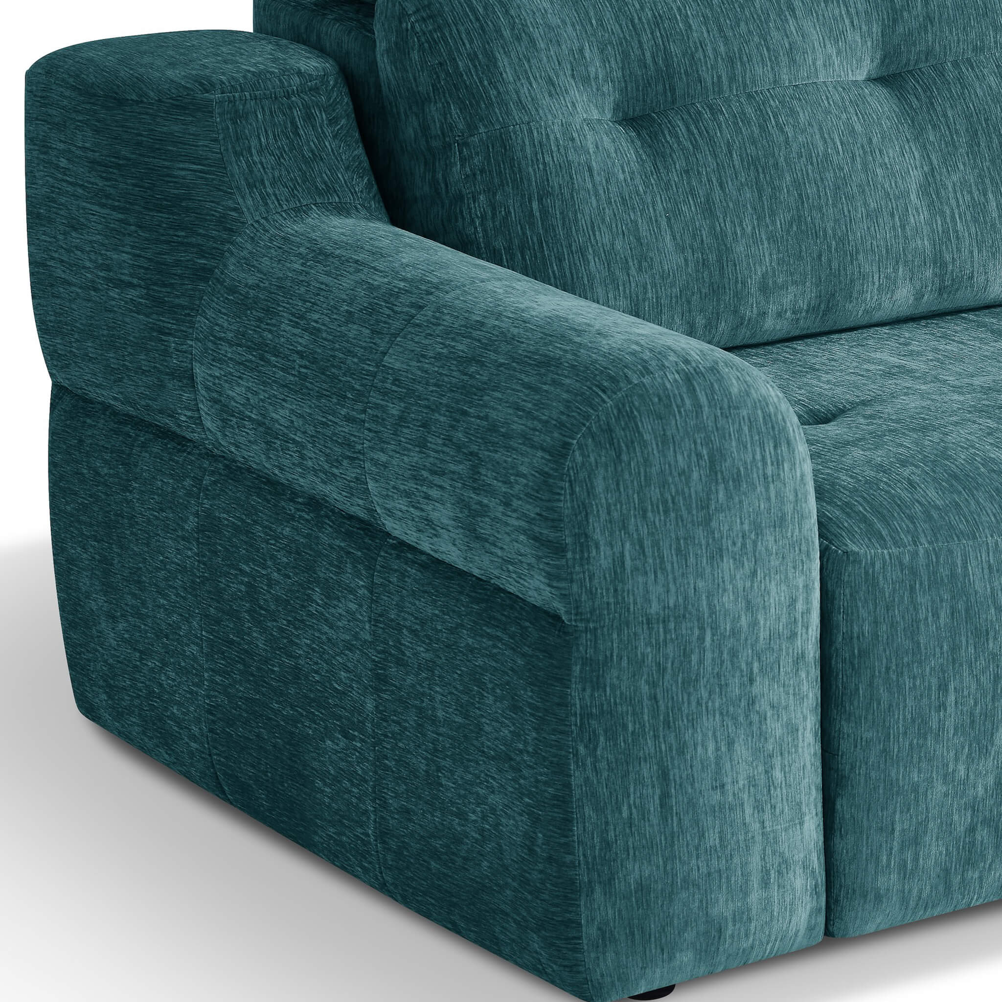 Harrison Teal 3 Seater Power Slider Sofa