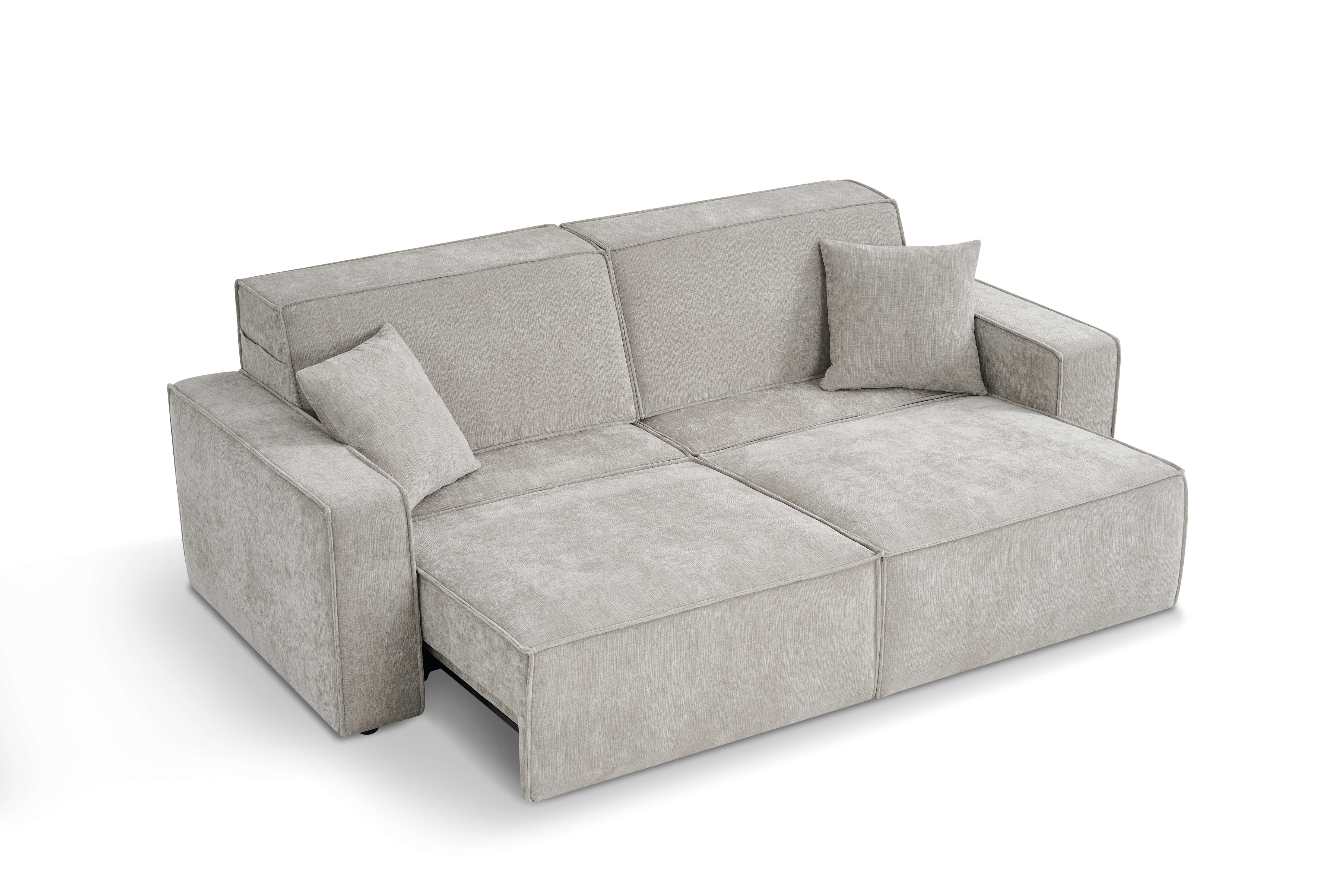 Houston Beige 3 Seater Power Slider Sofa